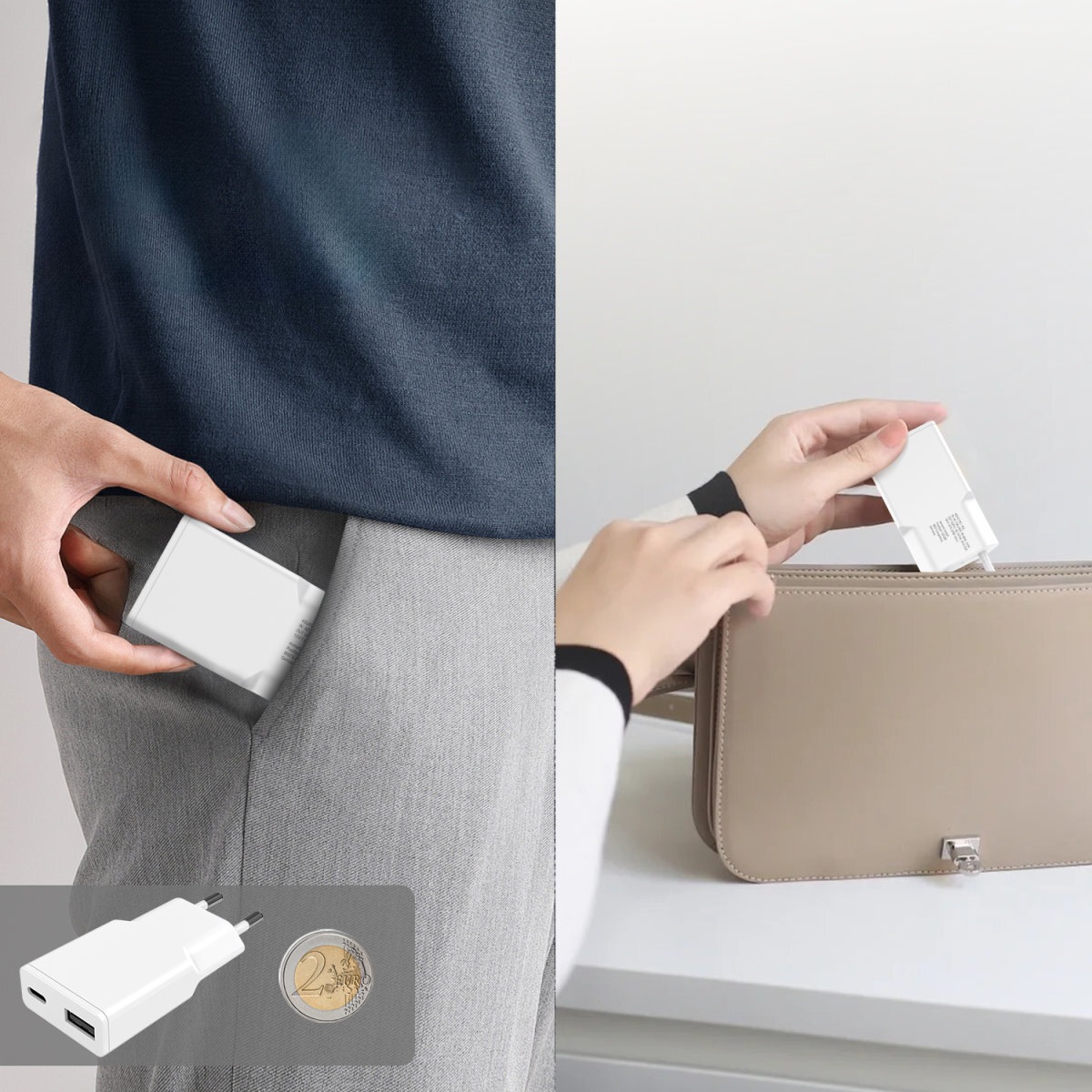 4smarts USB-Ladegerät »Netzladegerät PDPlug Slim Duos 30 W GaN 1C+1A«