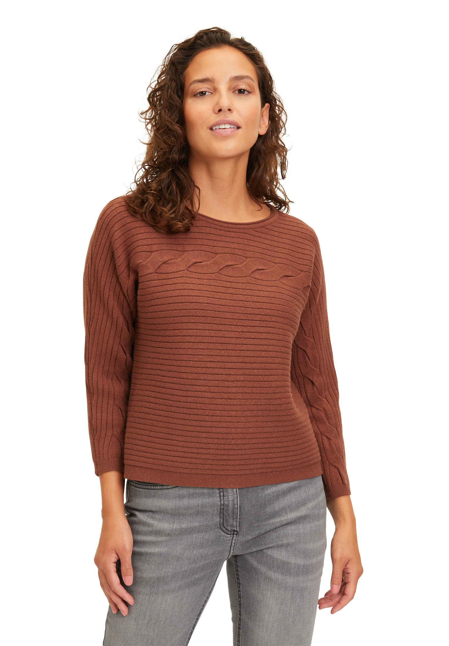 Betty Barclay Strickpullover "Betty Barclay Strickpullover mit 3/4 Arm", Ri günstig online kaufen