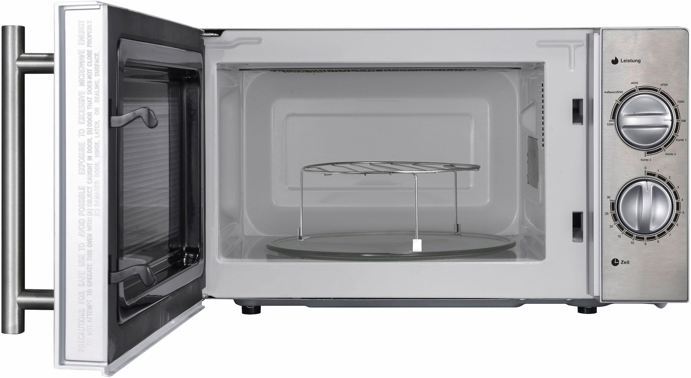 Hanseatic Mikrowelle »65509859«, Grill, 700 W, 5 Leistungsstufen und Auftaufunktion