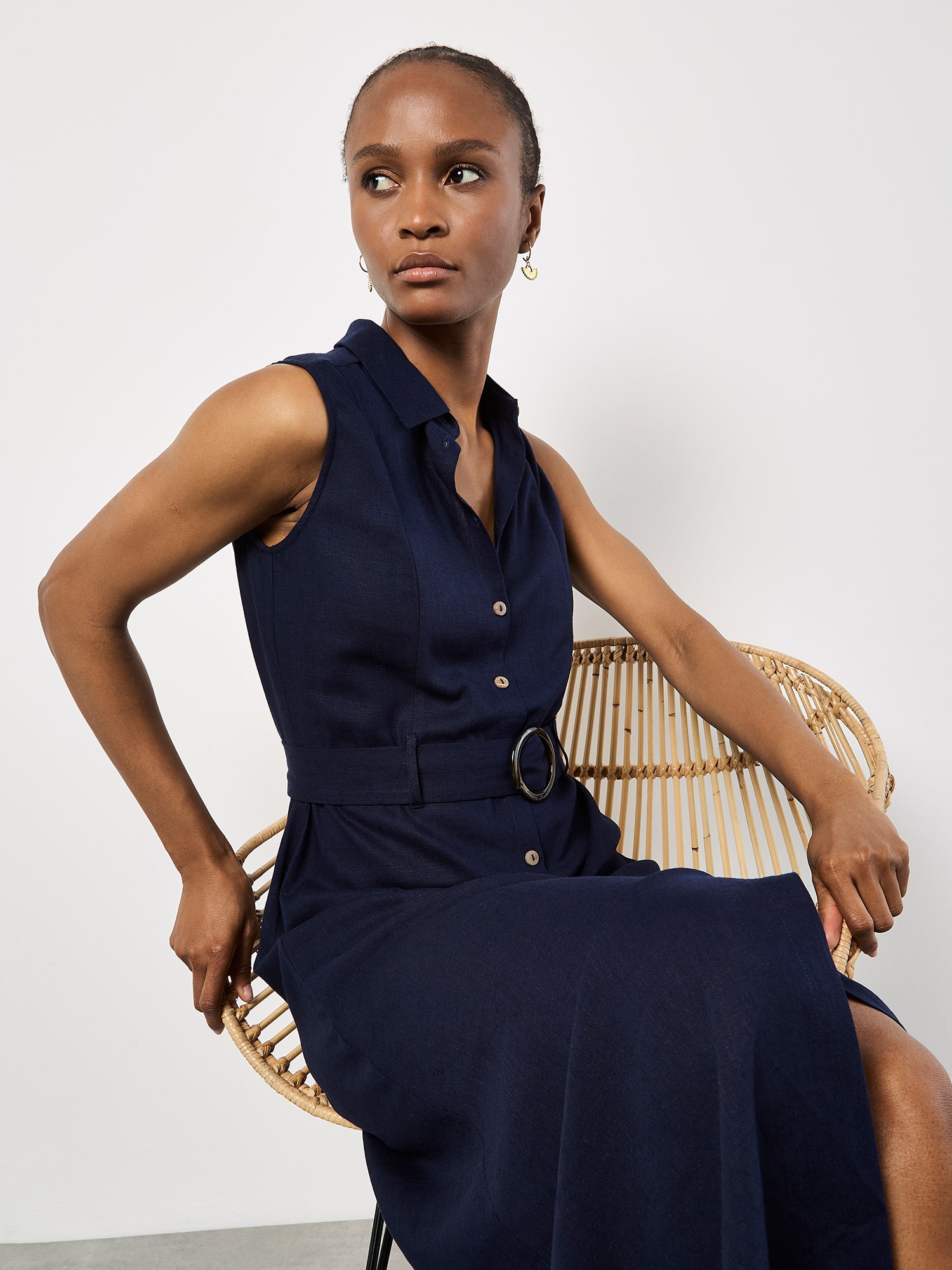 Apricot Midikleid »Midikleid« mit Stoffgürtel, 2 tlg. mit Gürtel