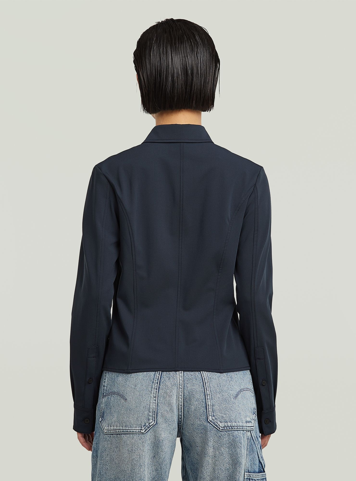 G-STAR Langarmshirt "Hemd mit Reißverschluss und schmaler Passform" günstig online kaufen