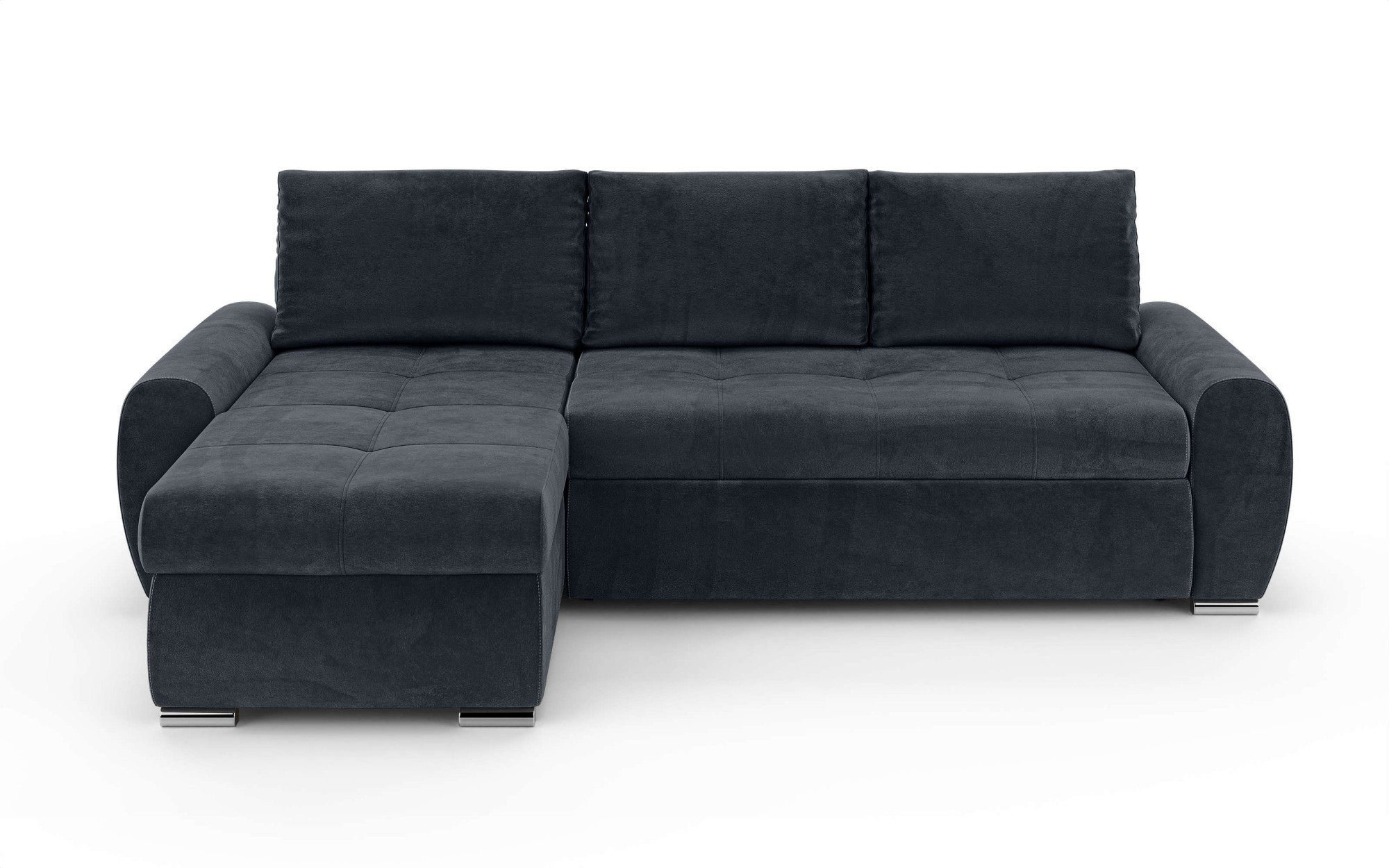 INOSIGN Ecksofa »HAVERHILL Schlafsofa mit Bettkasten, Maße B/H/T: 237/89/166 cm«, L-Form mit Recamiere links oder rechts bestellbar, Wellenunterfederung