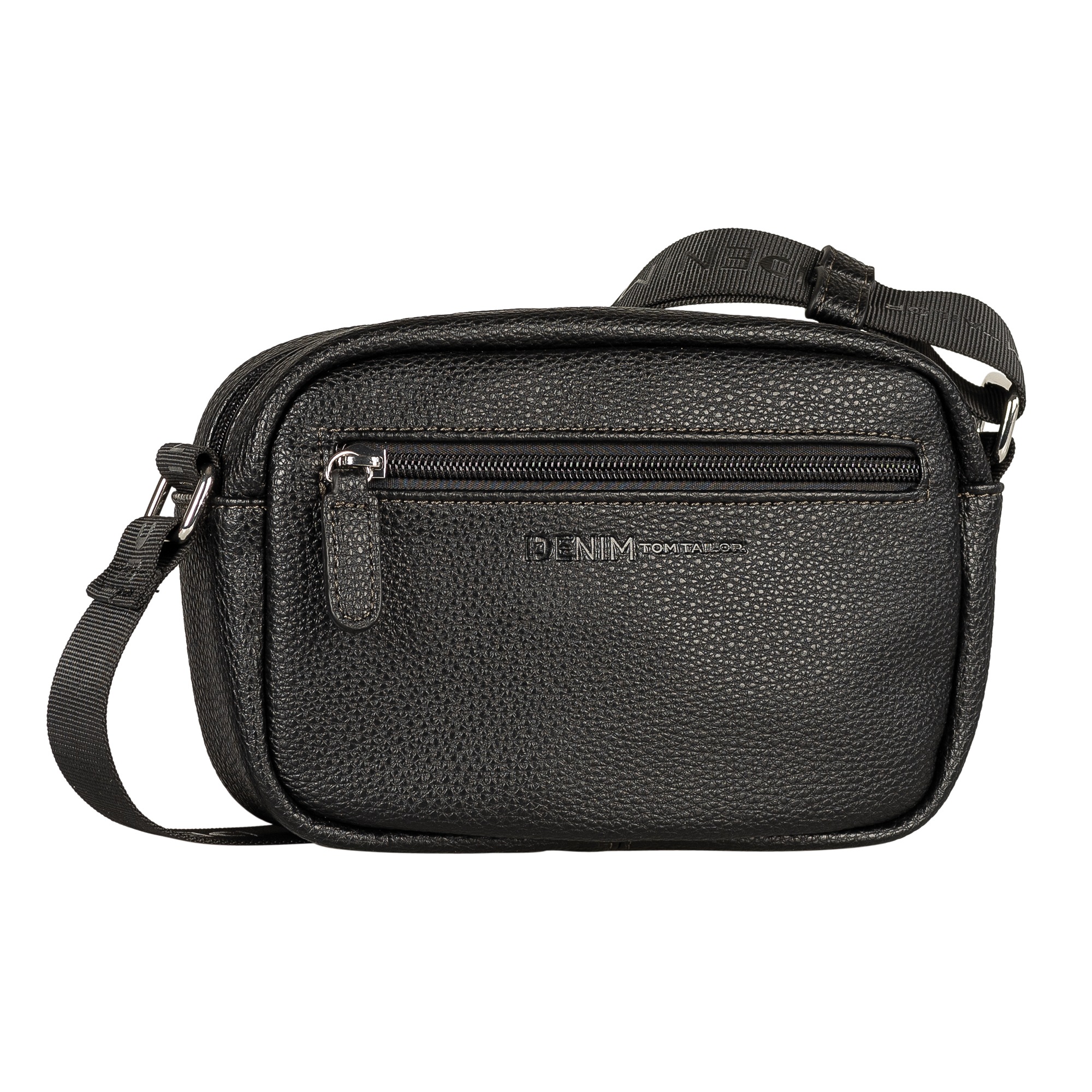 TOM TAILOR Denim Umhängetasche »Fara«, weicher softer Style mit Kontrastgewebeband und glossy Logodruck