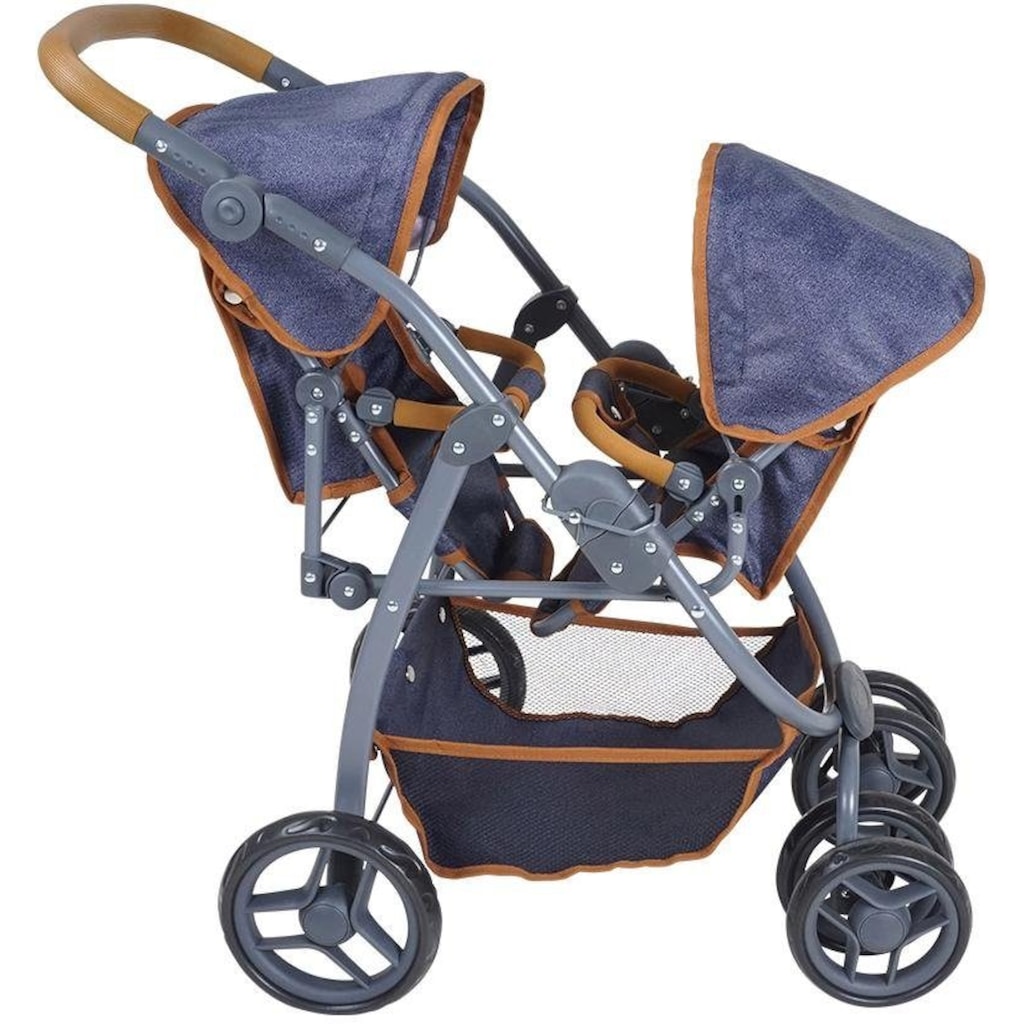 Knorrtoys® Puppen-Zwillingsbuggy »Milo - Dark Blue«