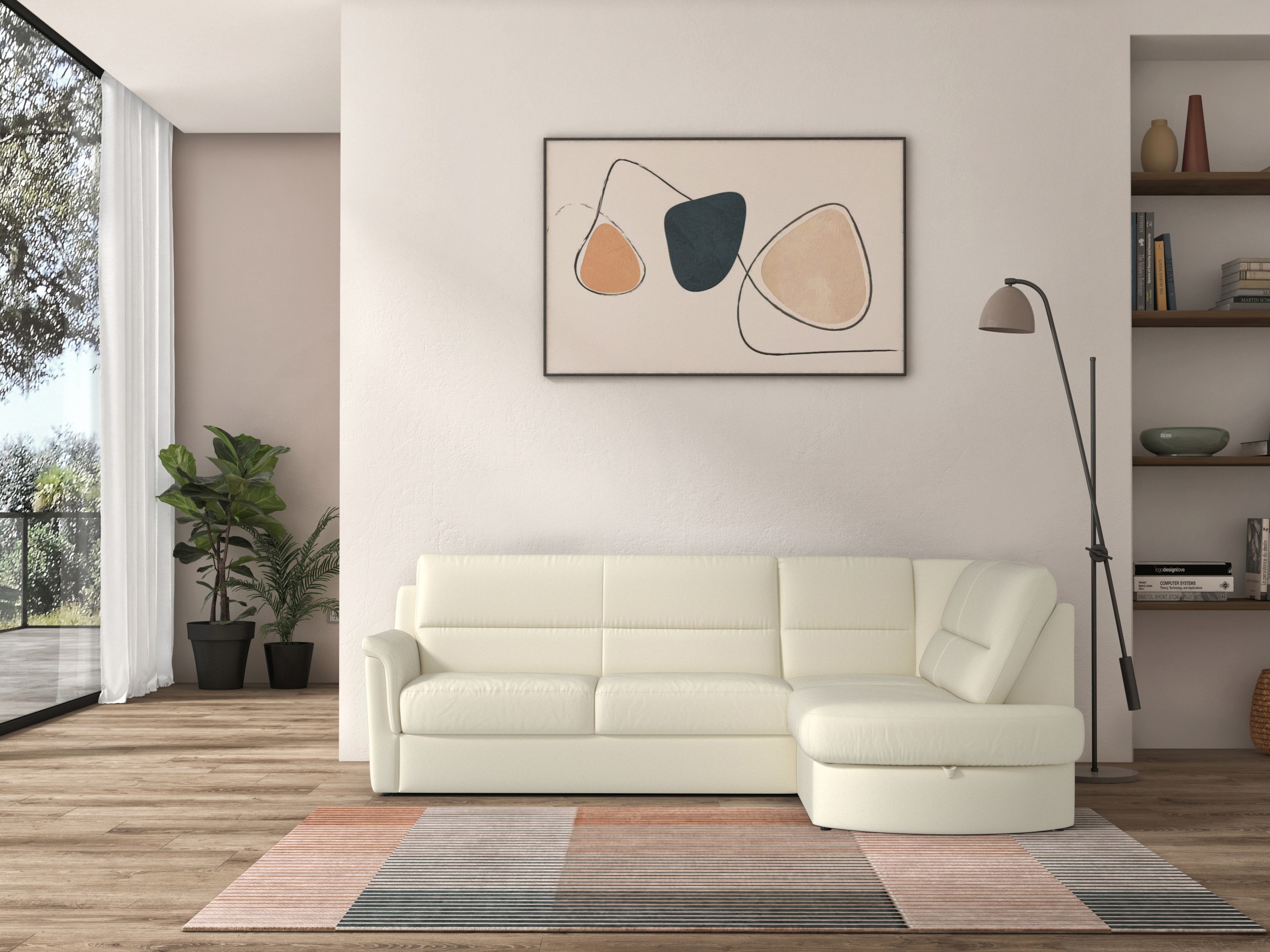 sit&more Ecksofa »Panini L-Form«, wahlweise mit Bettfunktion und Bettkasten