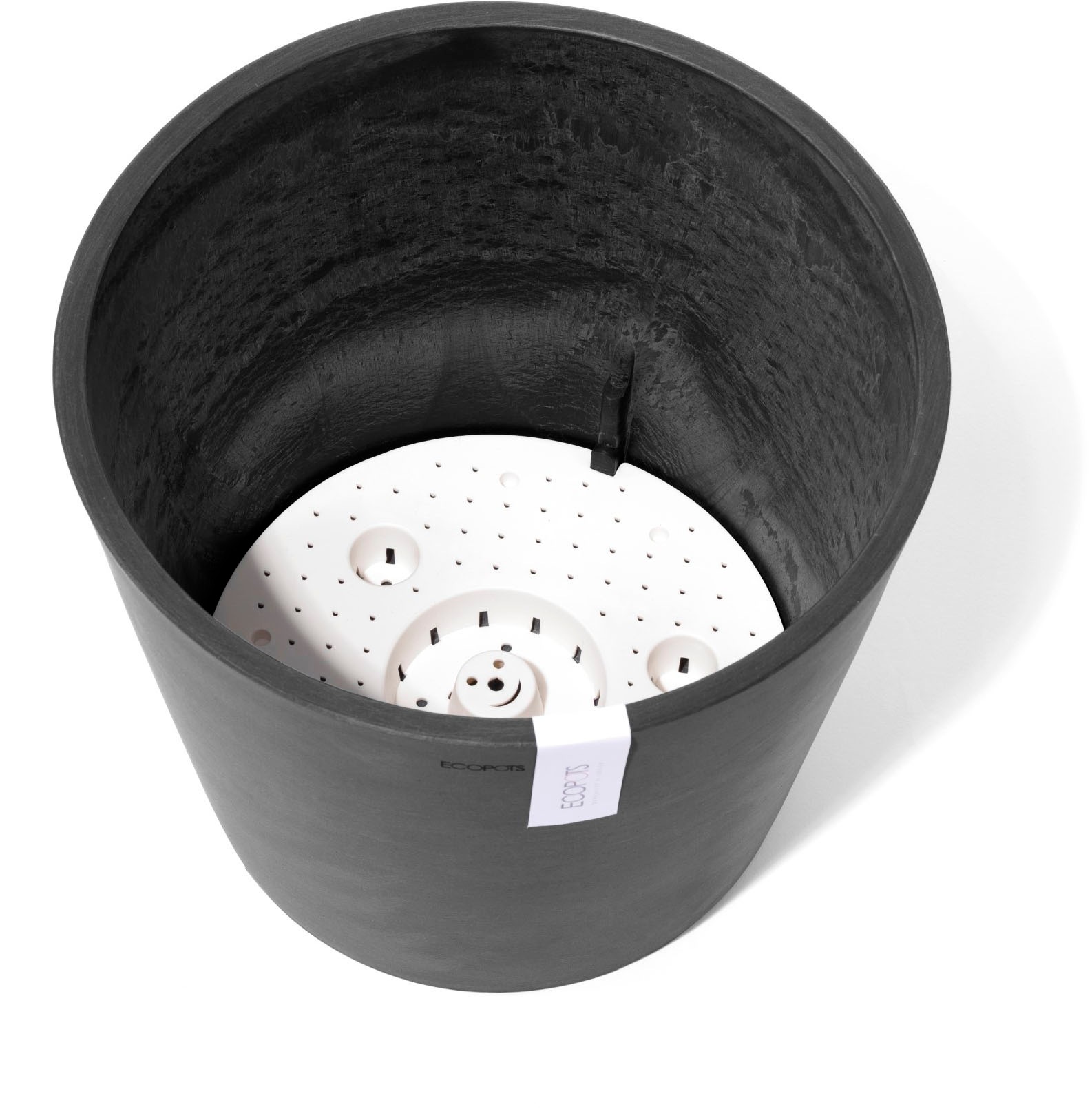 ECOPOTS Blumentopf »AMSTERDAM Dark Grey« BxTxH: 30x30x26 cm, mit Wasserreservoir