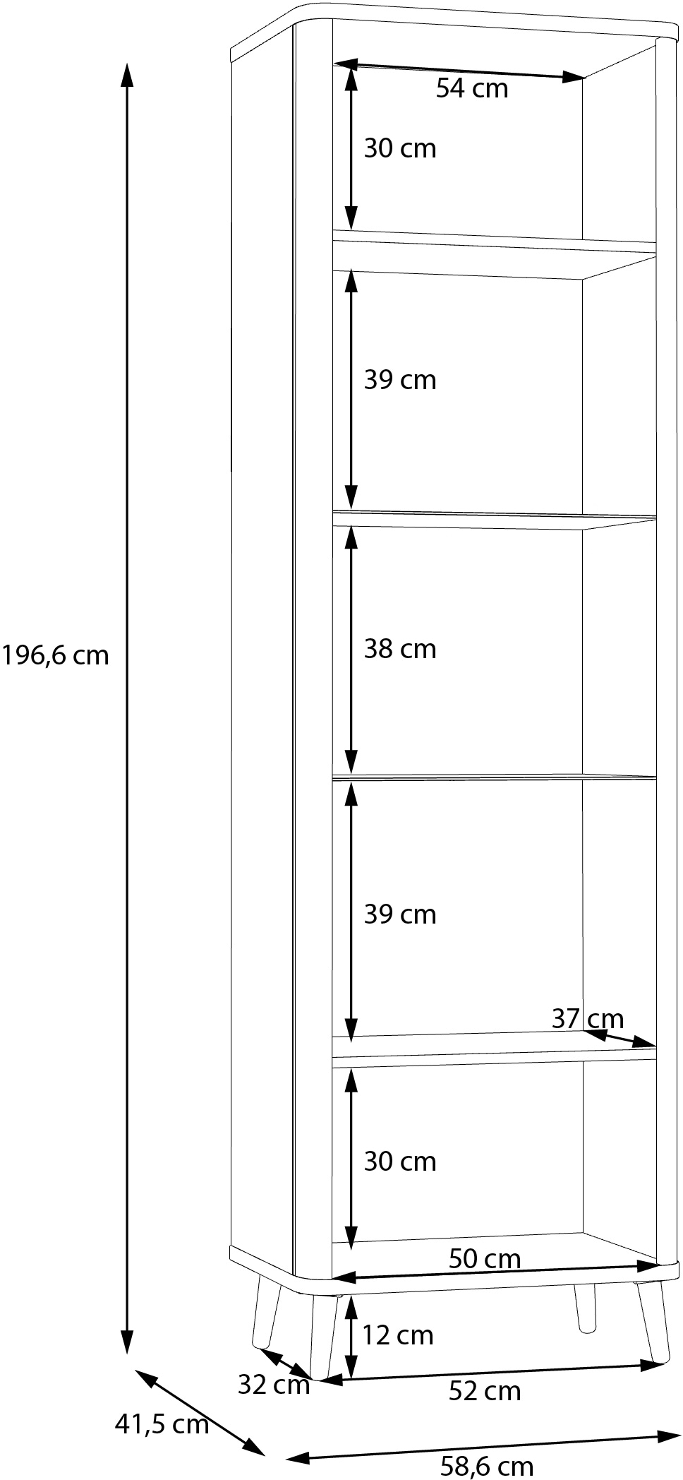 FORTE Vitrine »Fixsmile«, moderne Vitrine mit Glastüre, Oberfläche strukturiet, Soft Close