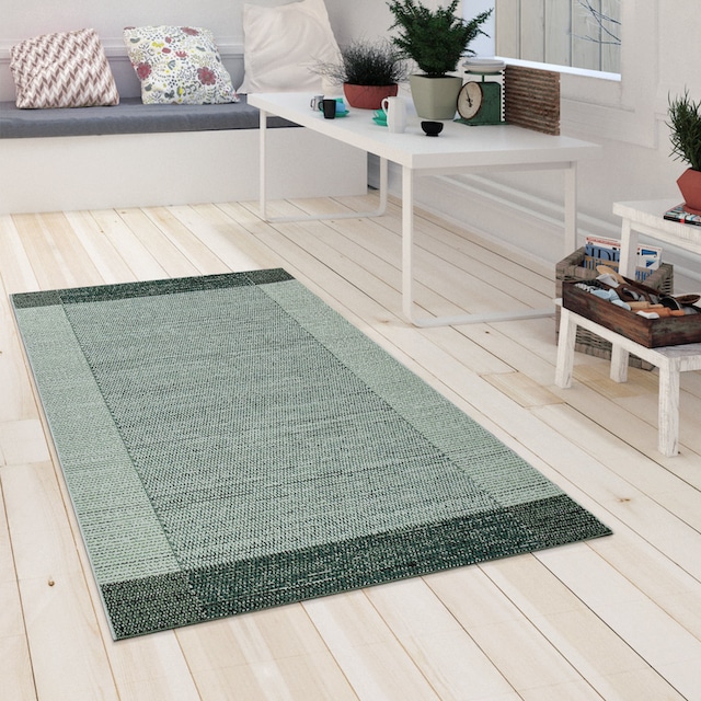 Paco Home Teppich »Ostende 538«, rechteckig, Flachgewebe, meliert, mit  Bordüre, In- und Outdoor geeignet auf Rechnung | BAUR