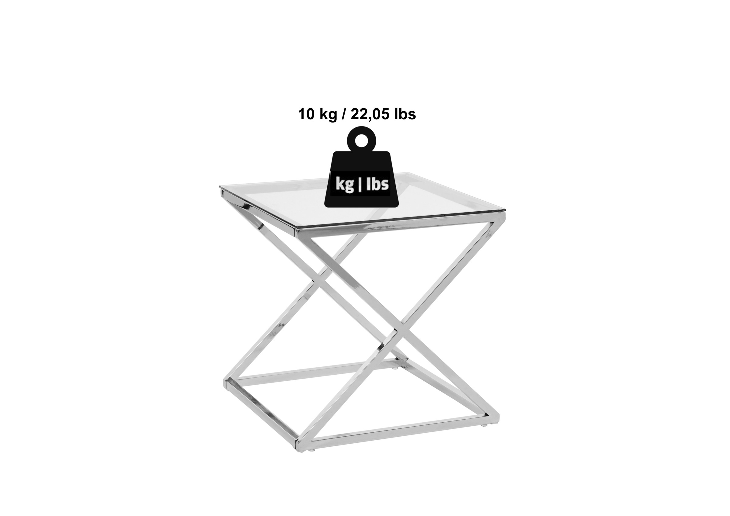 Jahnke Beistelltisch »XTRA BY SIDE«, (1 St.), Sicherheitsglas, Beistelltisch, Nachttisch