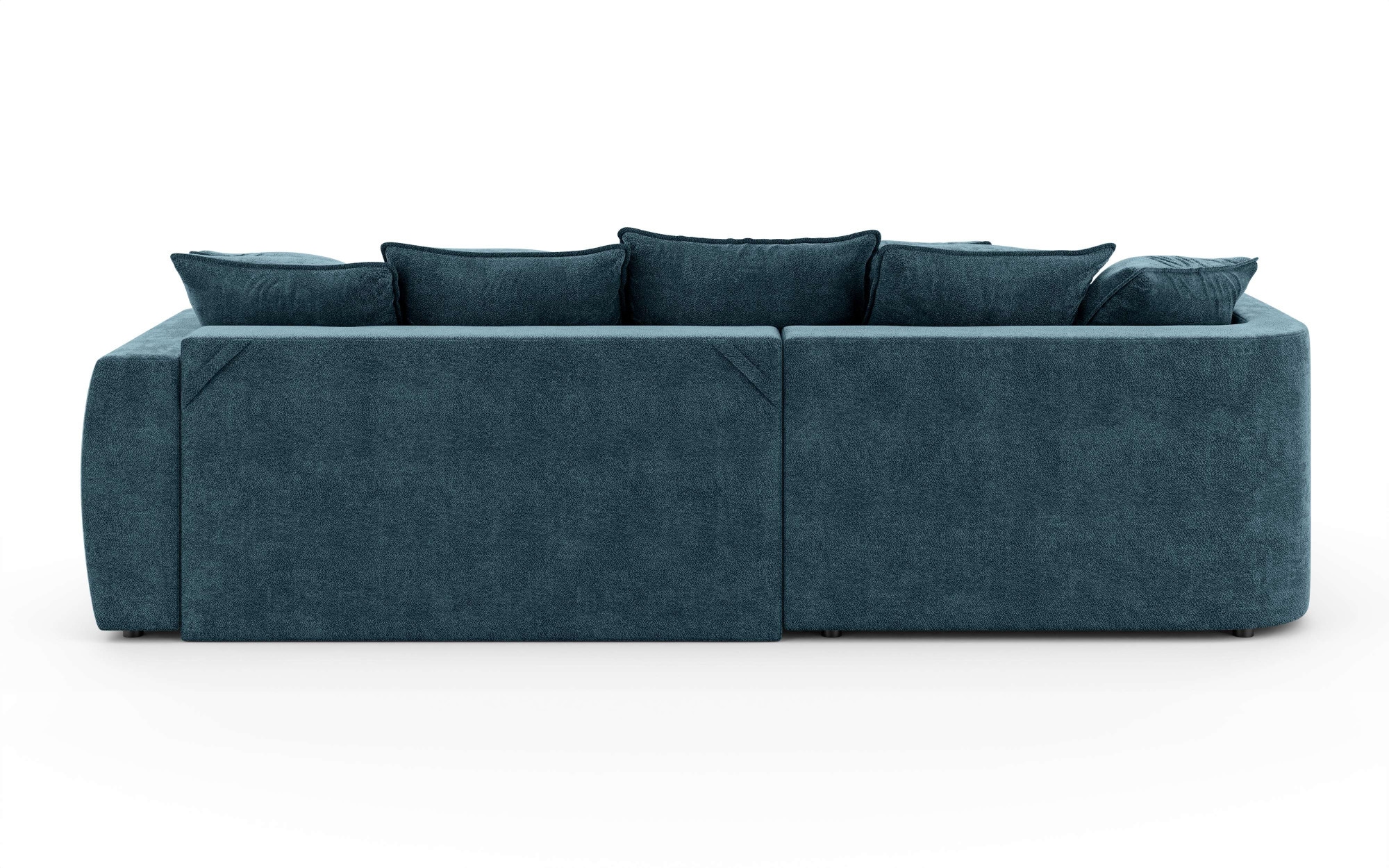 INOSIGN Ecksofa »Kahekili, Schlafsofa mit Bettkasten, Maße B/T/H: 255/181/90/ cm«, L-Form mit Wellenunterfederung, 7 Rückenkissen und 2 Zierkissen