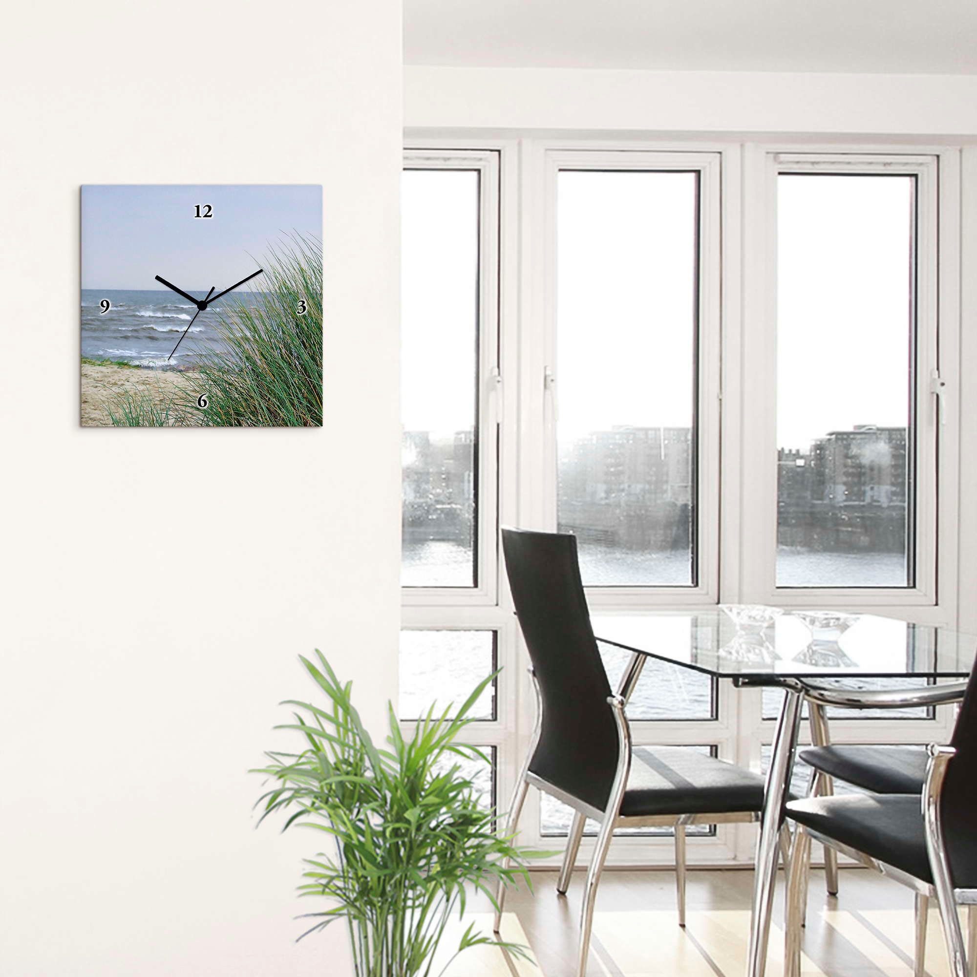 Artland Wanduhr »Raue See mit Dünen«