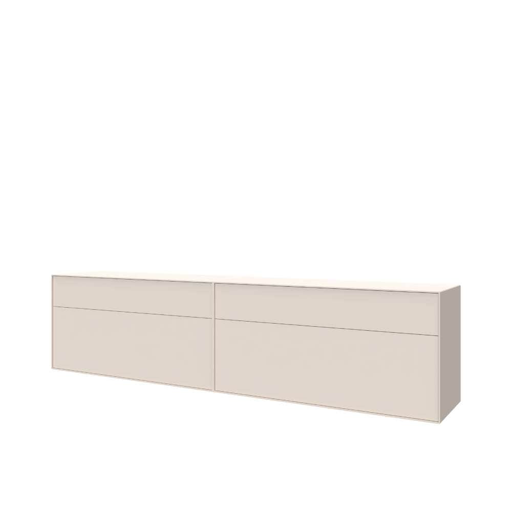 LeGer Home by Lena Gercke Lowboard »Essentials, TV-Board, TV-Kommode, TV-Schrank,  TV-Möbel« 2 Stk. tlg. Breite: 222 cm, UV lackiert, Push-to-open-Funktion