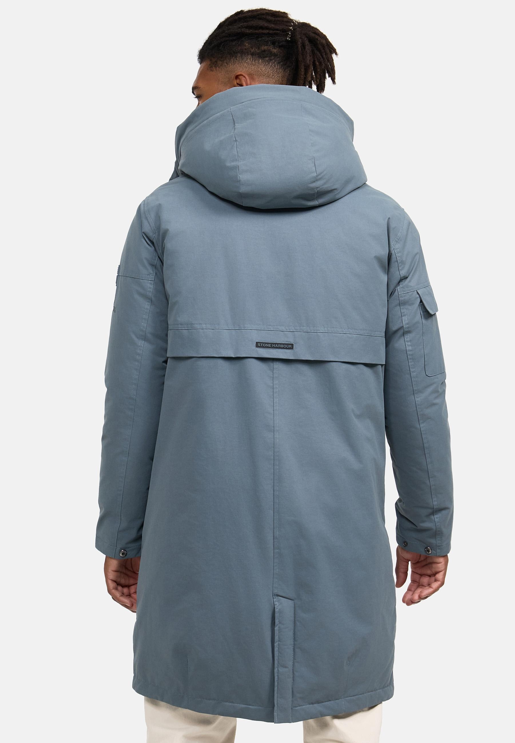 Stone Harbour Wintermantel »Cyriaan XX«, Langer Herren Winterparka mit großen Eingrifftaschen