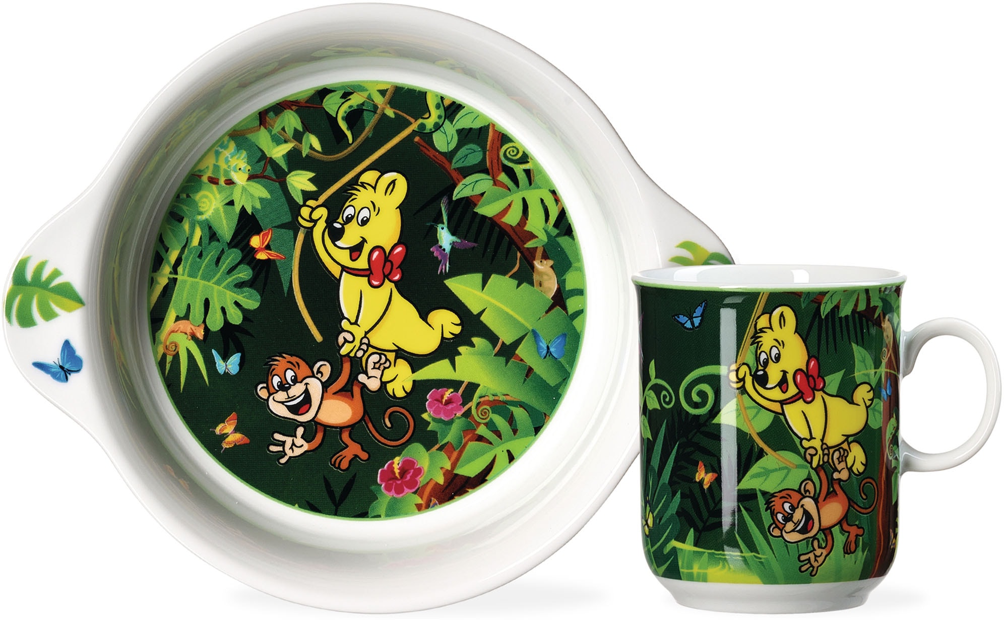 Ritzenhoff & Breker Kindergeschirr-Set "HARIBO Jungle, 2-teilig" spülmaschinenfest