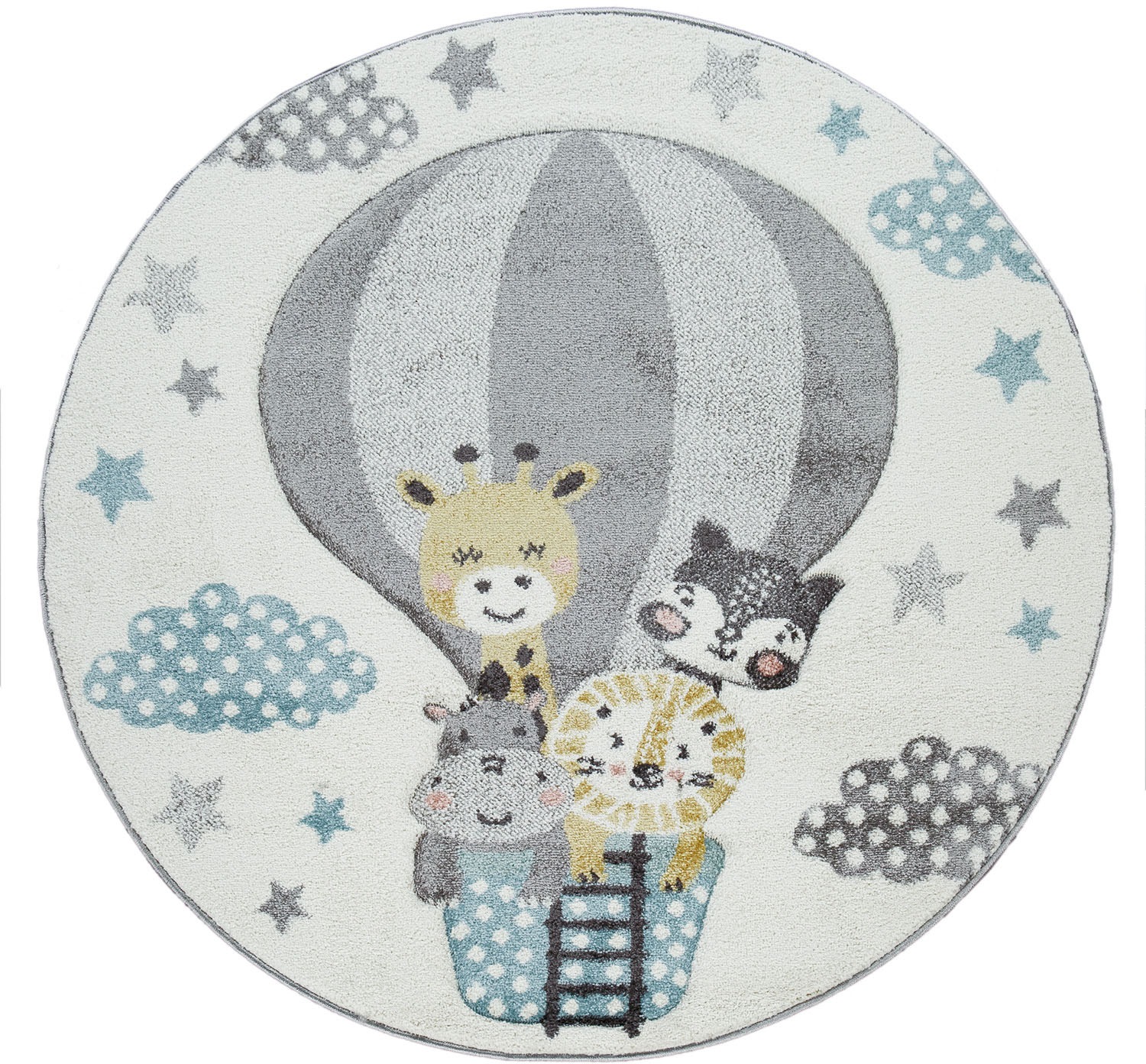 Paco Home Kinderteppich "Cosmo 343" rund 18 mm Höhe 3D-Design, niedliches T günstig online kaufen