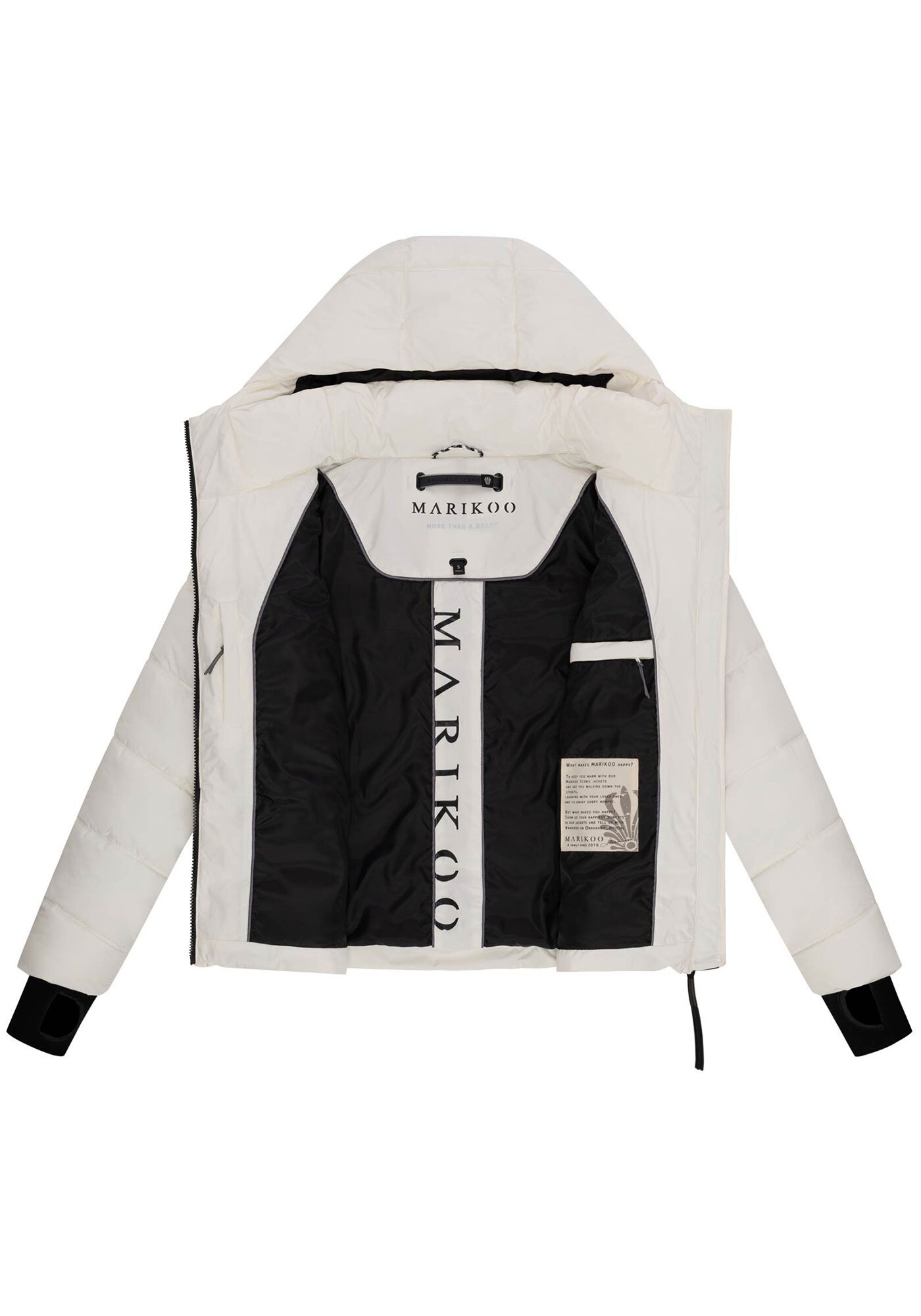 Marikoo Winterjacke »Yukanii«, Ärmelbündchen mit Daumenloch