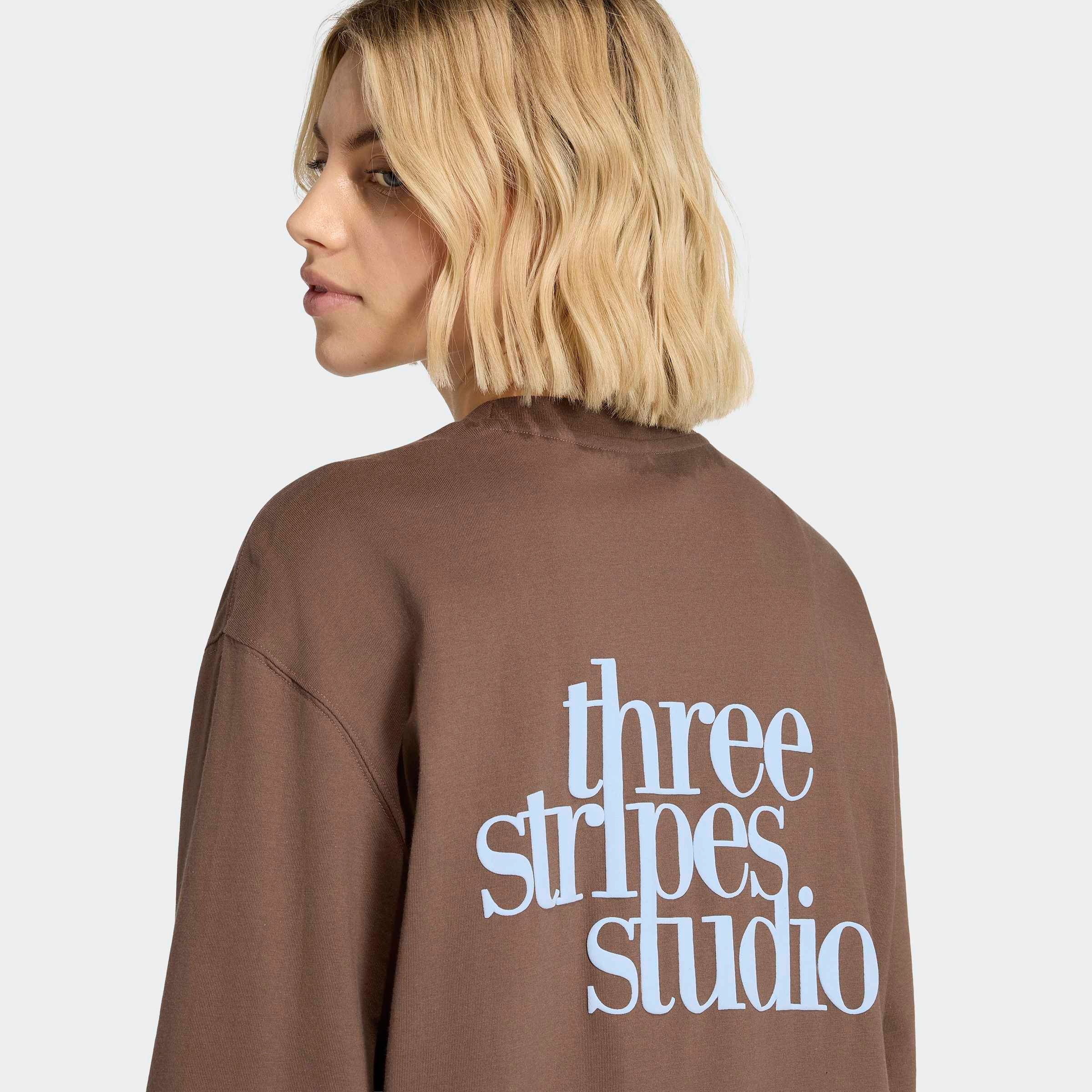 adidas Sportswear Langarmshirt »3 STRIPES STUDIO BOYFRIEND LONGSLEEVE«