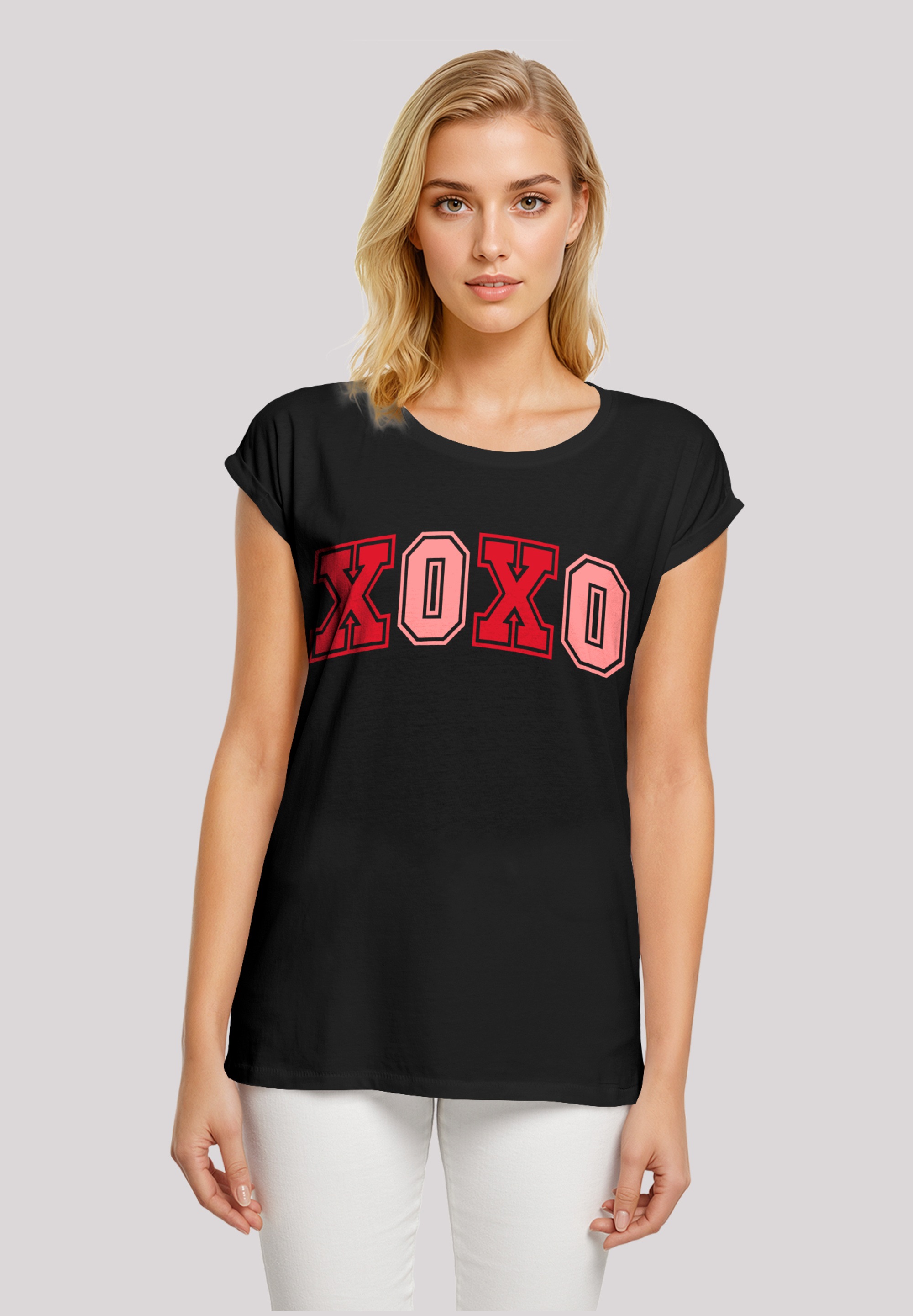 F4NT4STIC T-Shirt "xoxo Varsity College Valentinstag", Premium Qualität günstig online kaufen