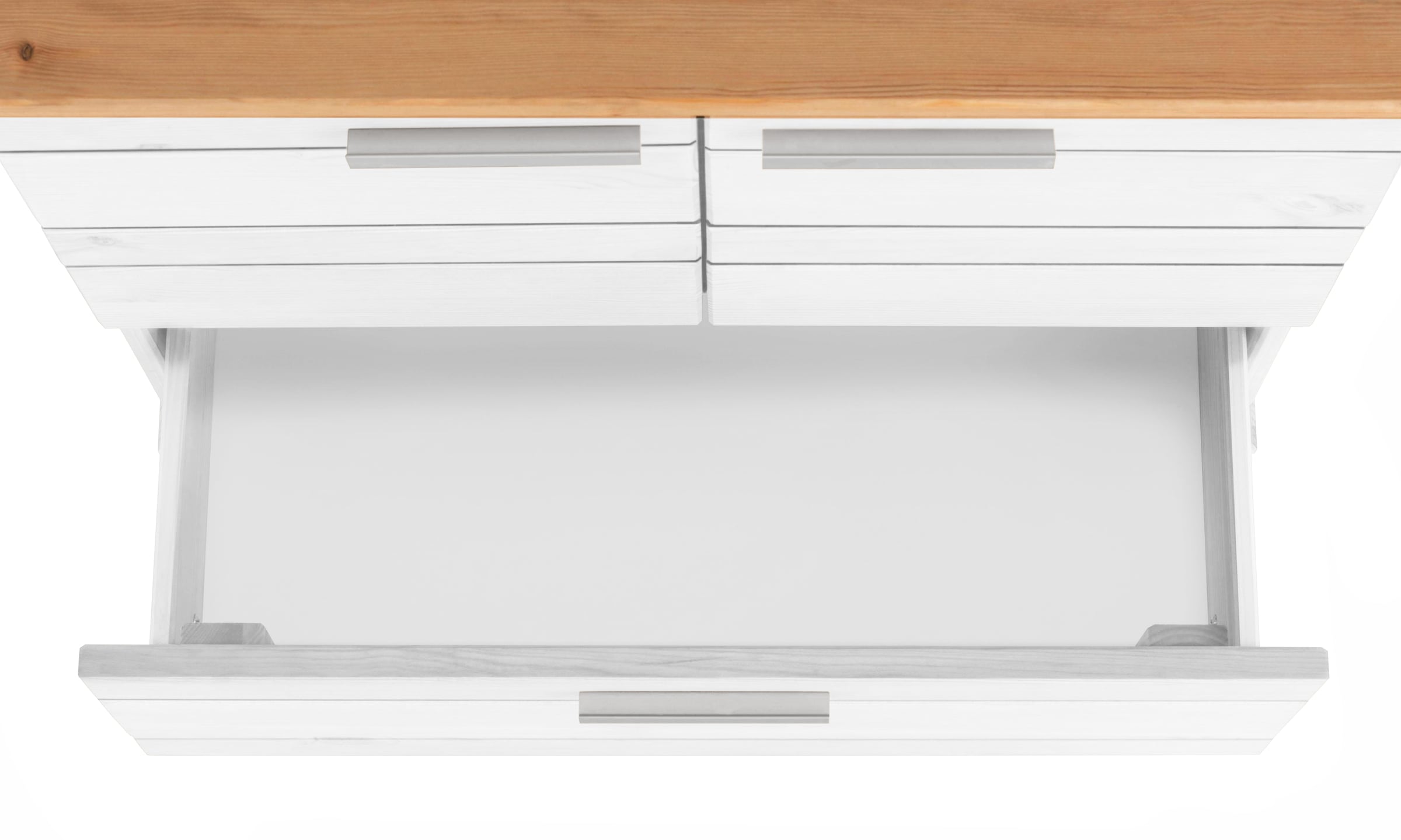Home affaire Waschbeckenunterschrank »JOSIE«, Breite 60, aus Massivholz, Metallgriffe, 1 Schublade & 2 Türen