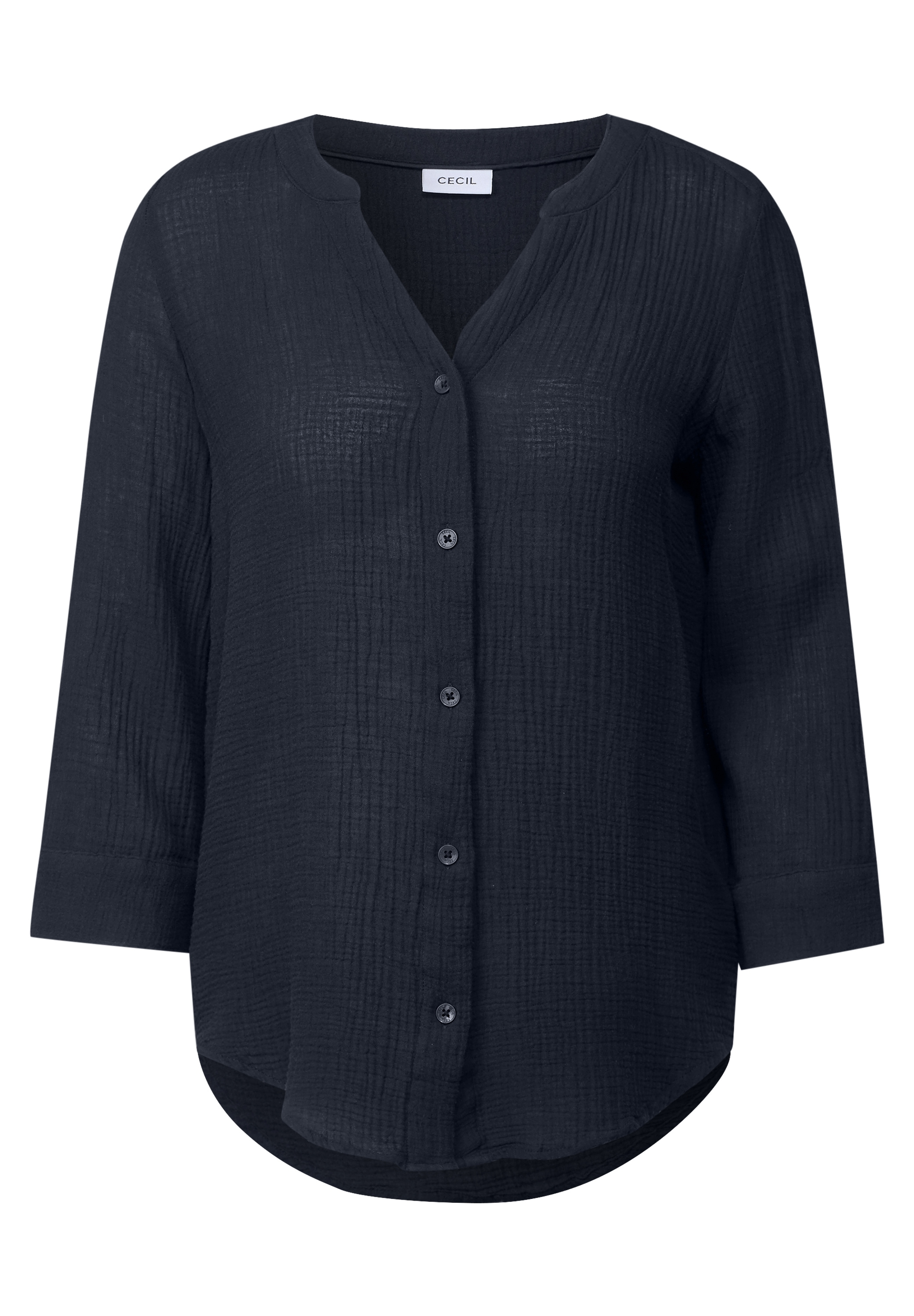 Cecil Shirtbluse, 3/4-Arm Musselin-Optik