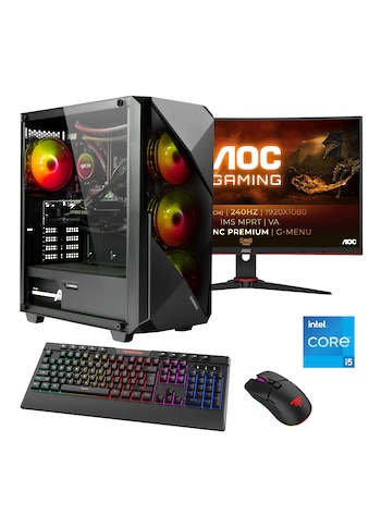 Gaming-PC-Komplettsystem »Striker SET02409«, DDR5, Windows 11, inklusive 27" Curved...