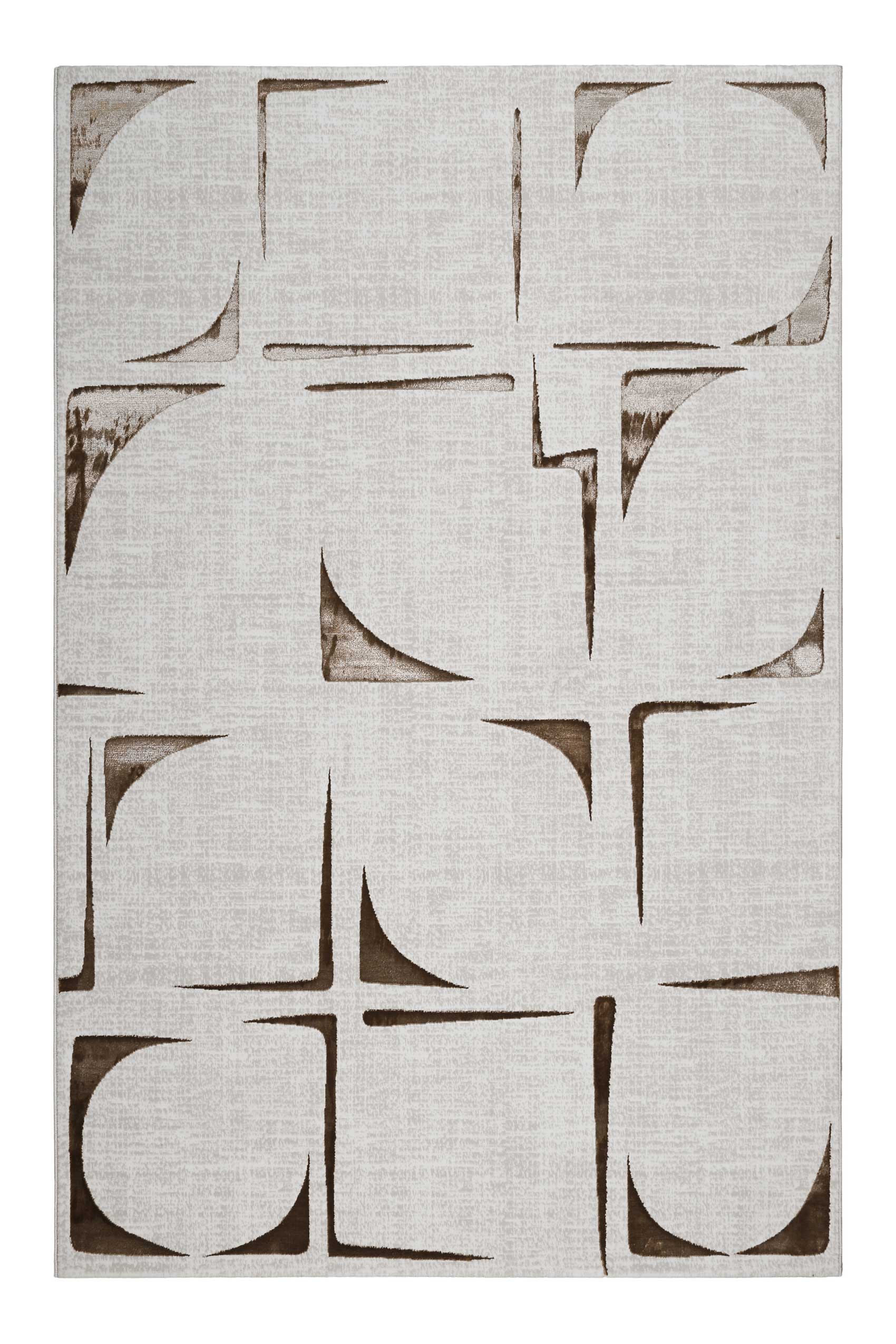 Teppich ESPRIT "Nelle", beige, B:80cm H:8mm L:150cm, Polypropylen, Teppiche, Teppich, Kurzflorteppich, gewebt, geometrisch, modern, Wohnzimmer, abstrakt