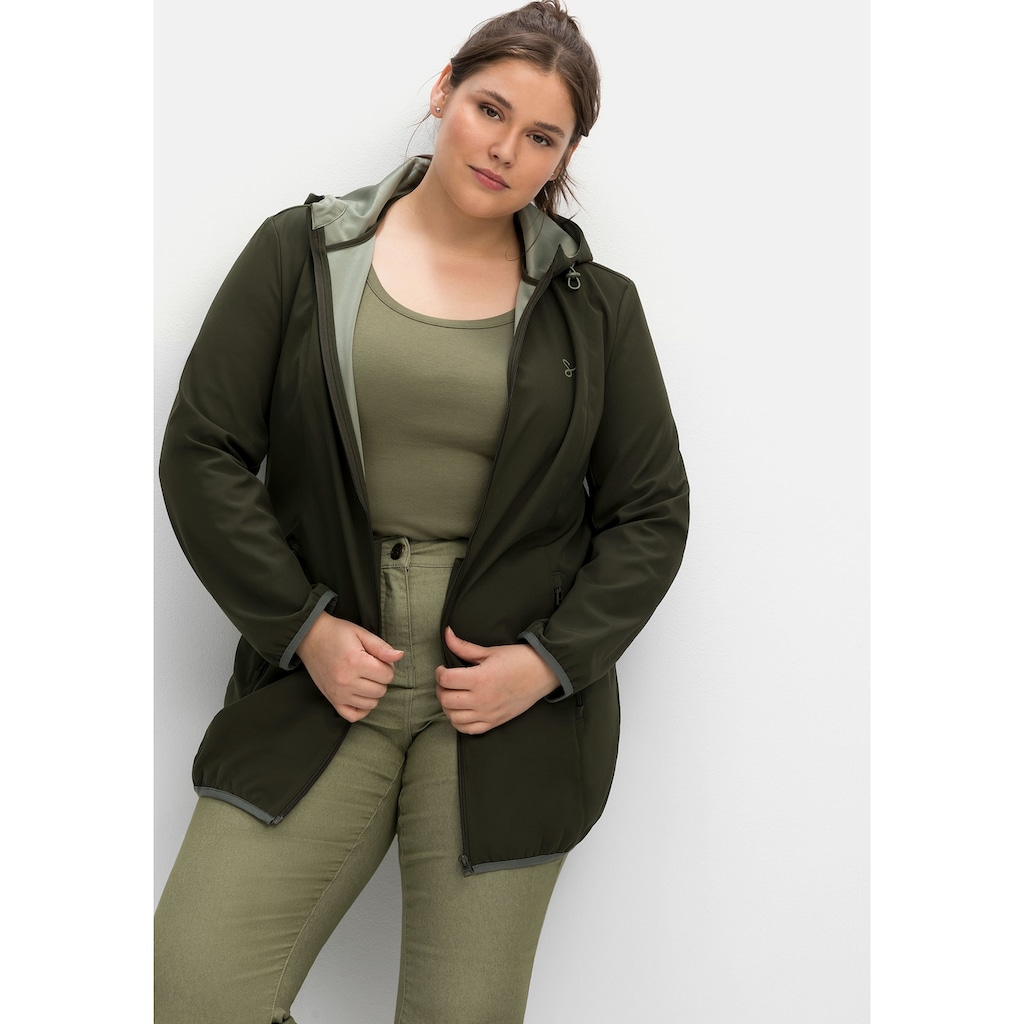 Sheego Softshelljacke »Große Größen«, mit Kapuze