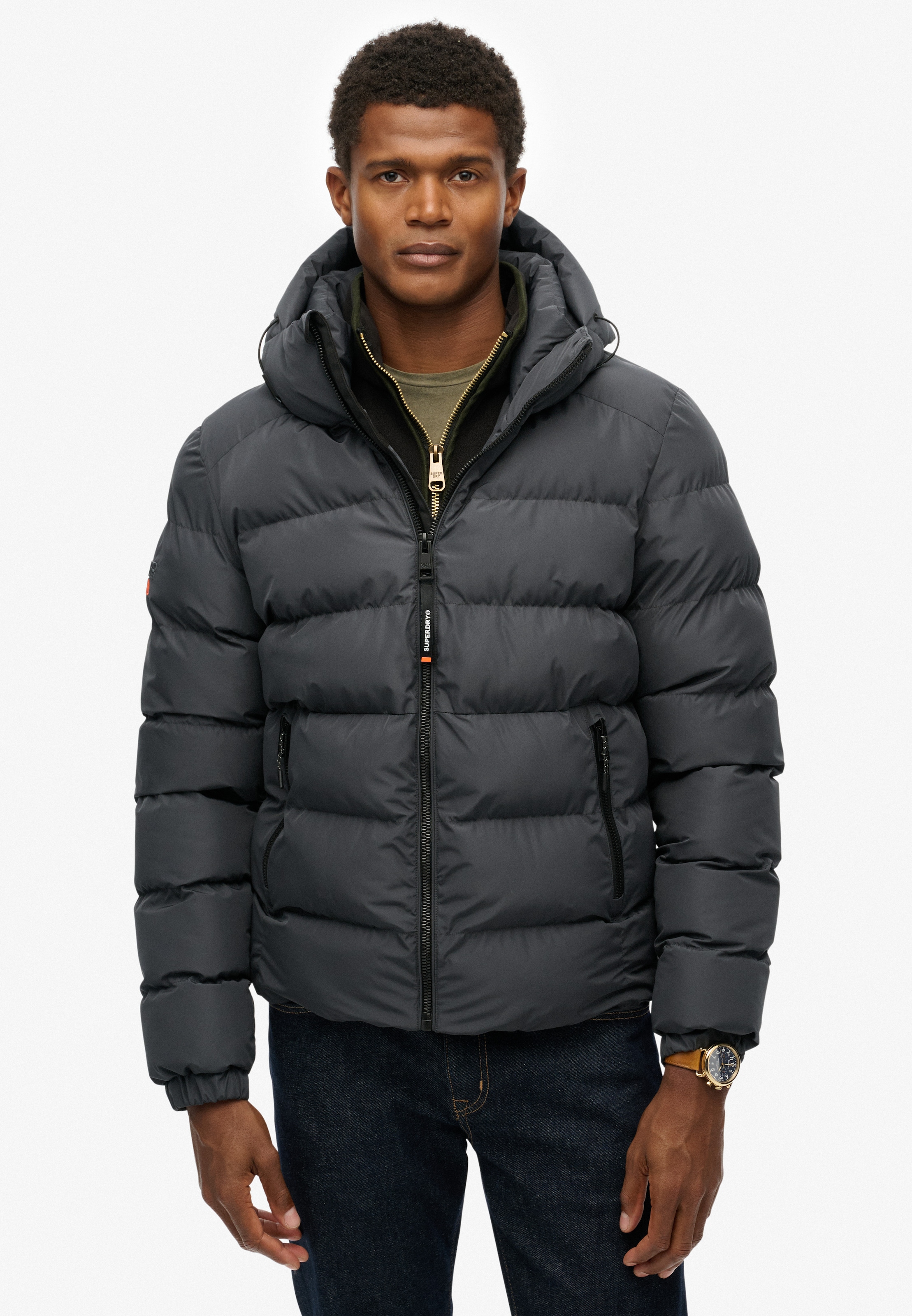 Superdry "HOODED SPORTS PUFFER JACKET" mit Kapuze Kunstfaser, relaxed fit günstig online kaufen