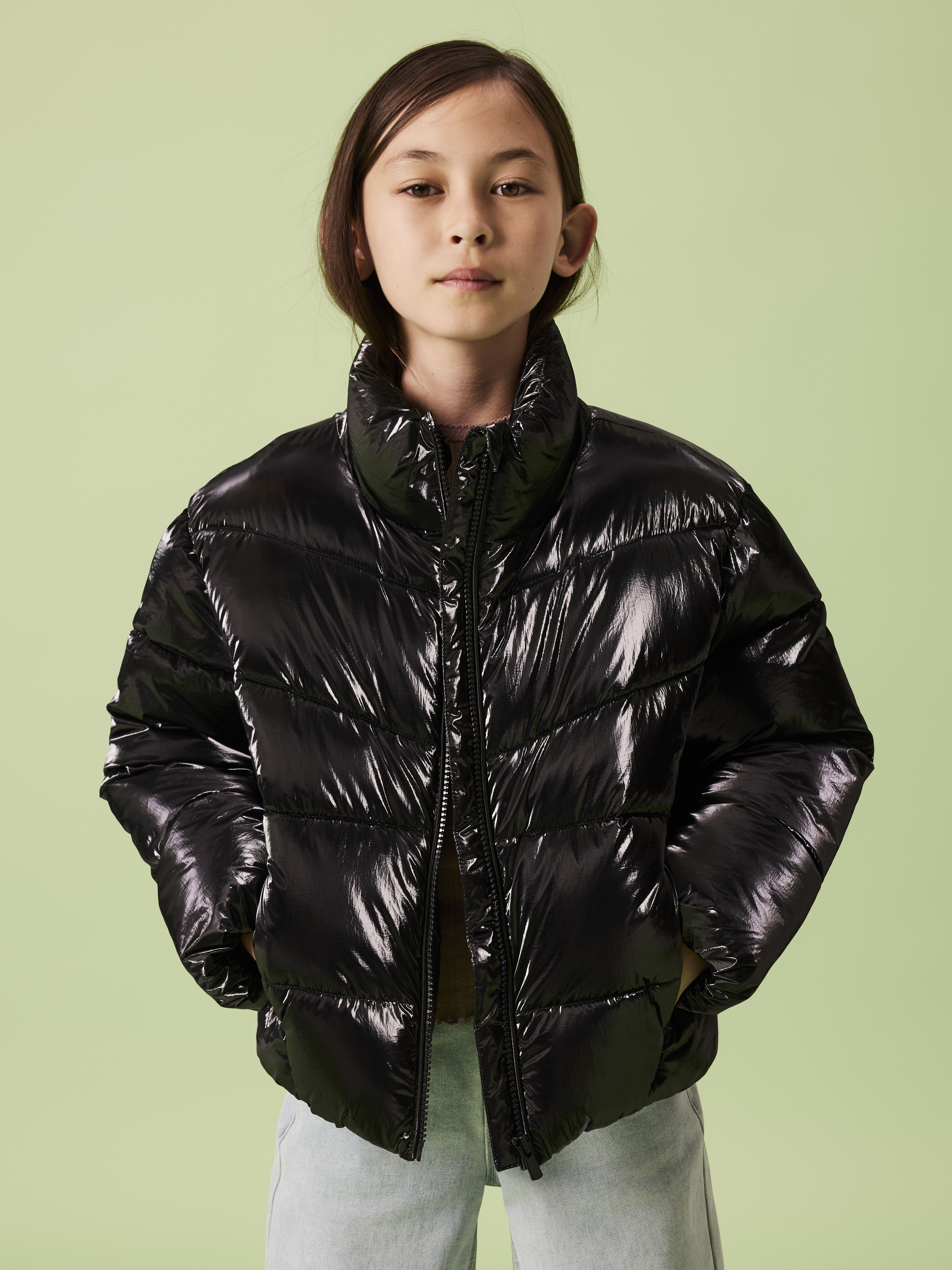 NAME IT Mädchen Steppjacke "NKFMANON PUFFER JACKET", schwarz, Gr. 146, unifarben, Web, Obermaterial: 100% Nylon, Jacken
