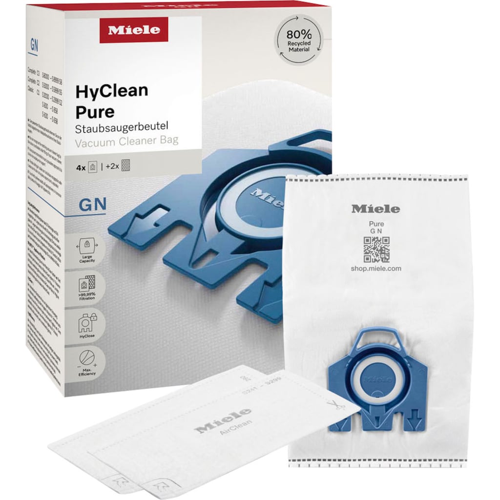 Miele Staubsaugerbeutel »GN HyClean Pure 2.0 / Mit bester Filtrationsleistung«, (Packung)