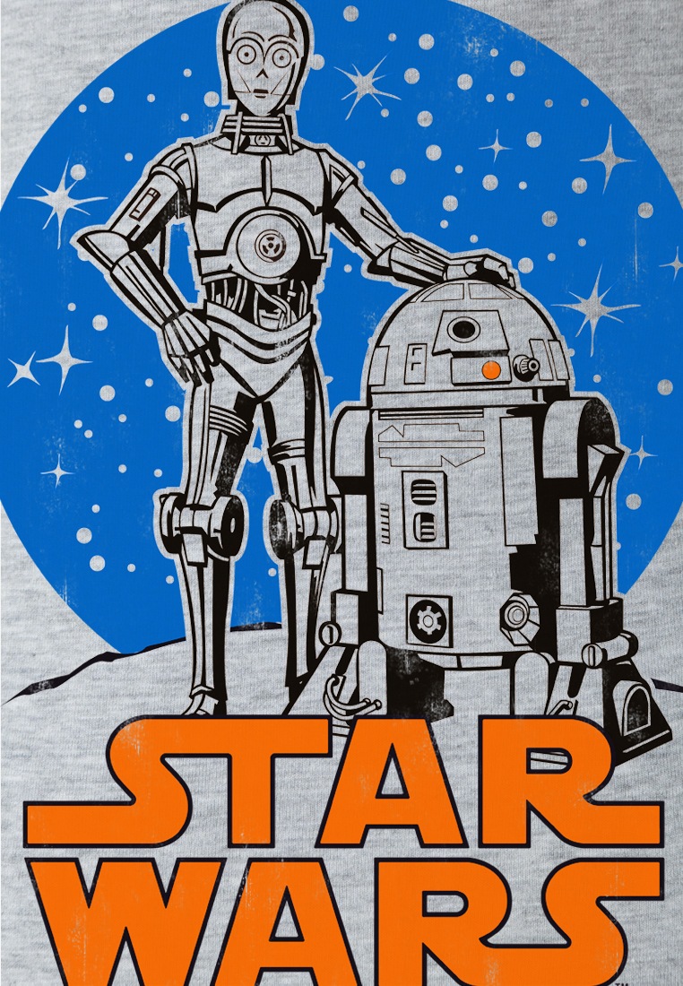 【Hergestellt in Japan】 LOGOSHIRT T-Shirt »R2-D2 C-3PO Star mit | Frontprint bestellen BAUR coolem Wars«, & online
