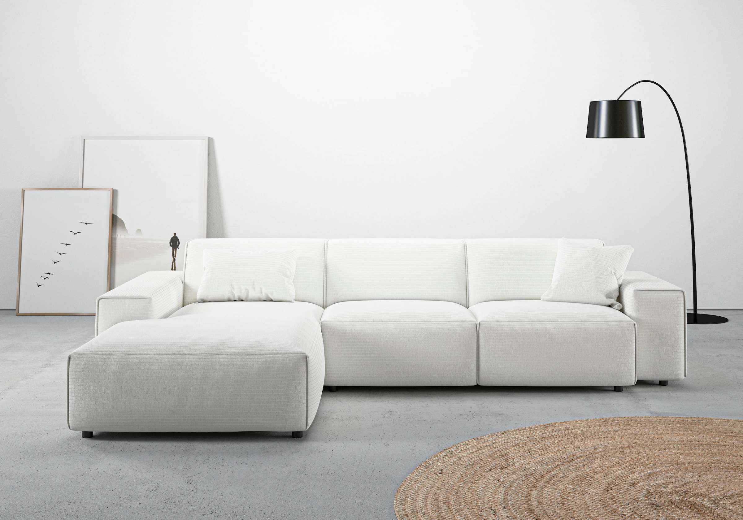 Home affaire Ecksofa "Glimminge auch in Breitcord, Feincord, Bouclé + Easy günstig online kaufen