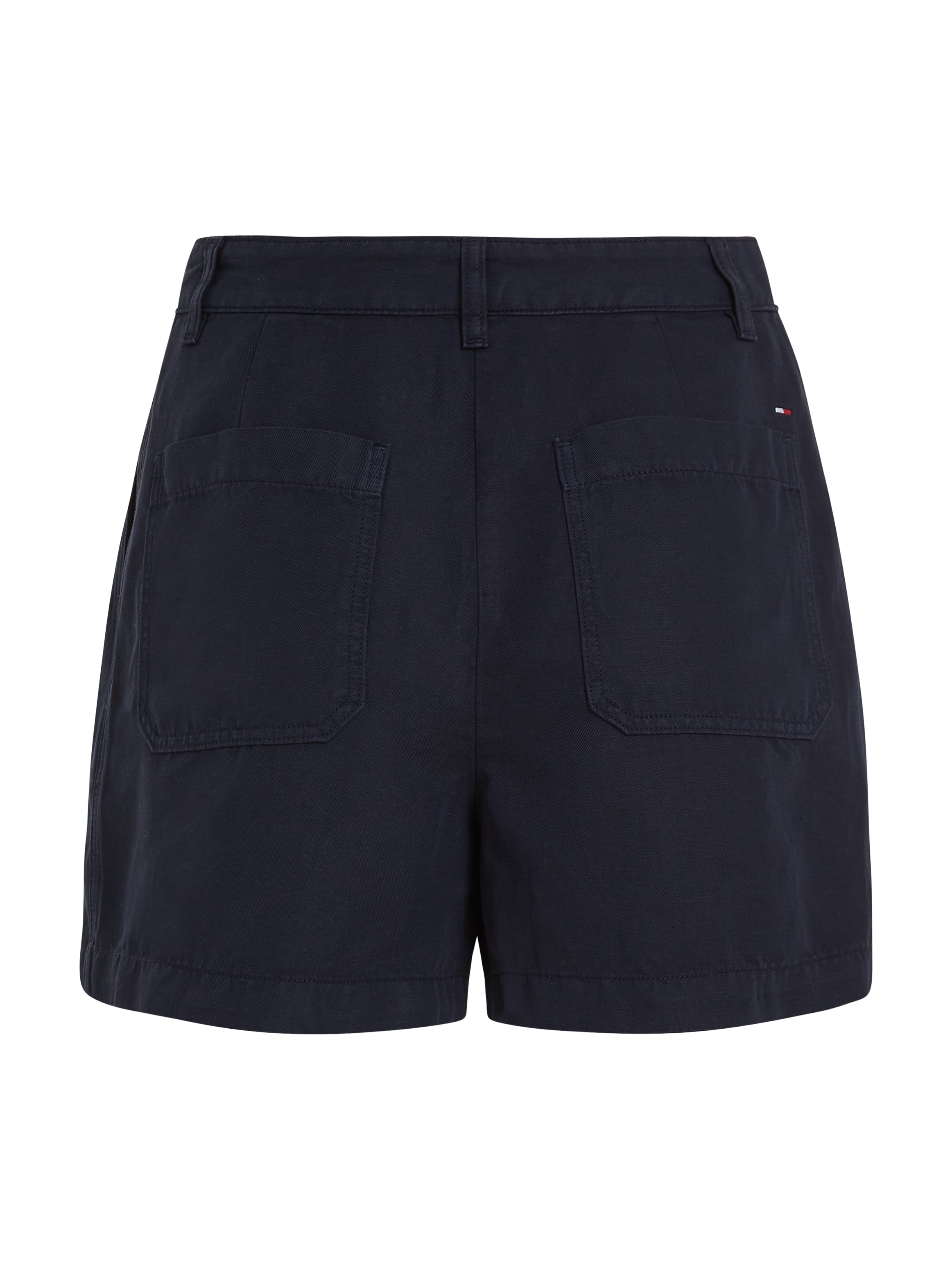 Tommy Hilfiger Shorts »COTTON LINEN SHORT«, mit Logostickerei