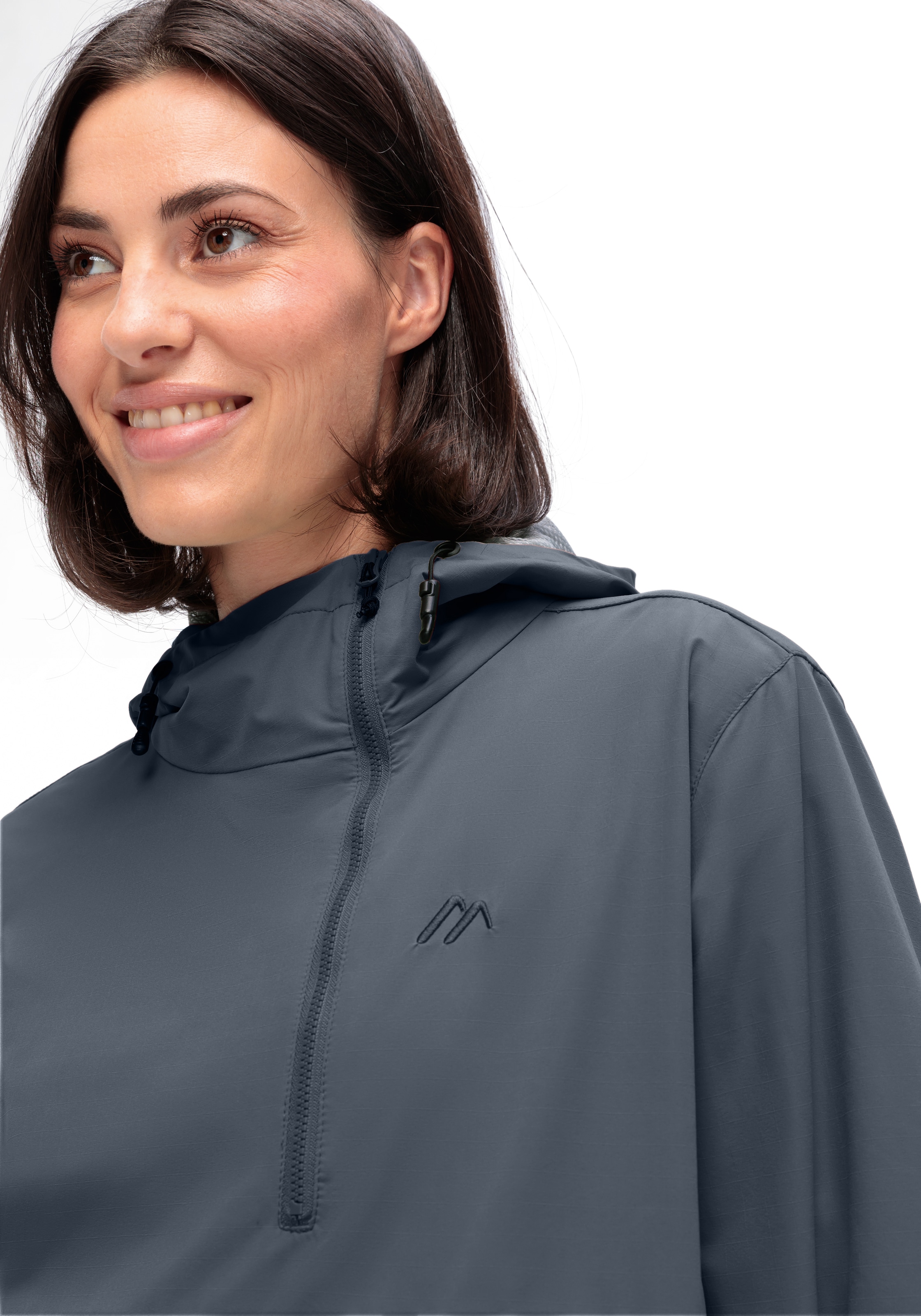 Maier Sports Outdoorjacke »OkokO«, Unisex Windbreaker, Schlupfjacke wasserdicht, verstellbare Kapuze