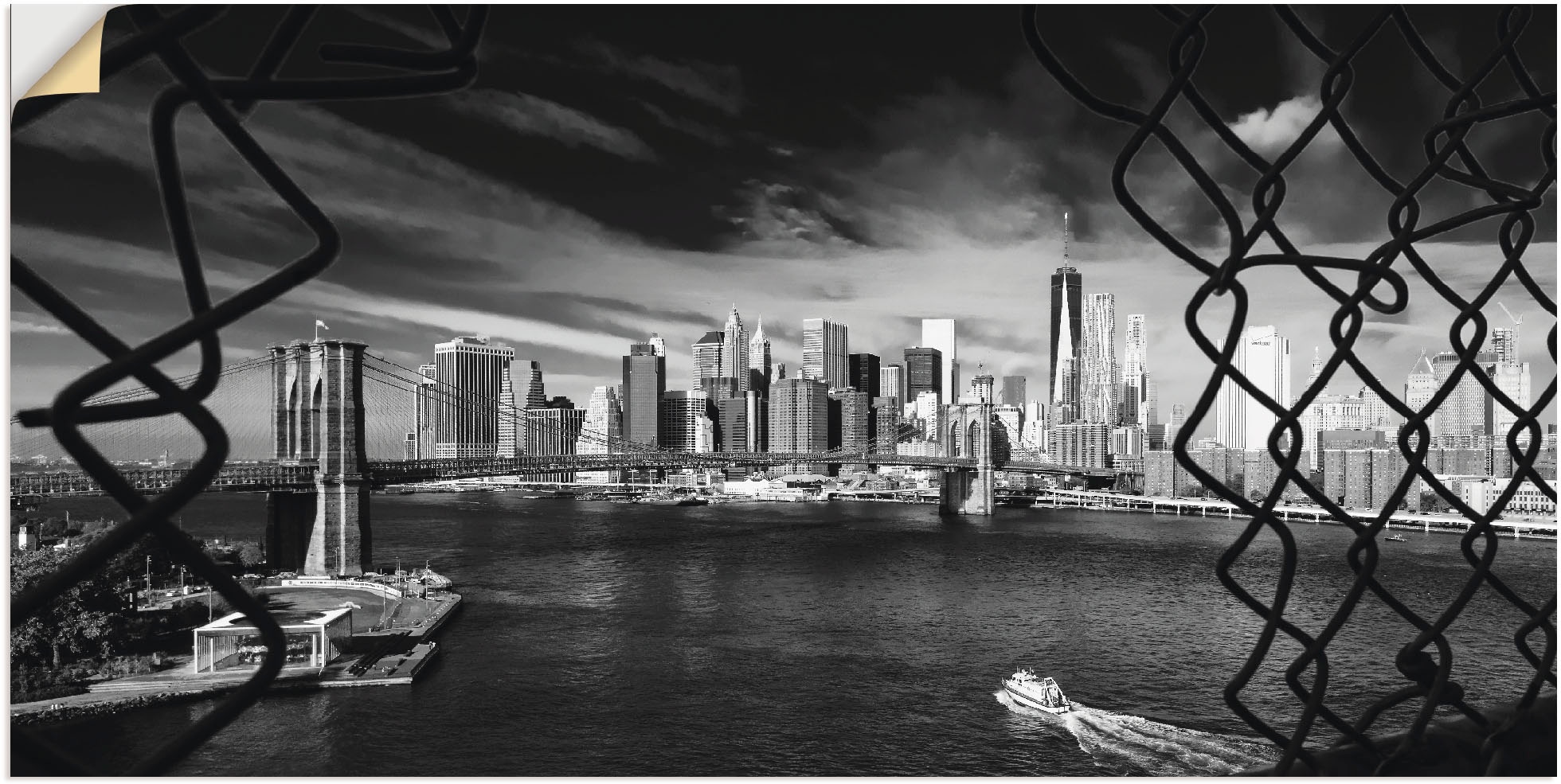 Artland Wandbild "Brooklyn Bridge New York I", Amerika, (1 St.), als Wandaufkleber in verschied. Größen