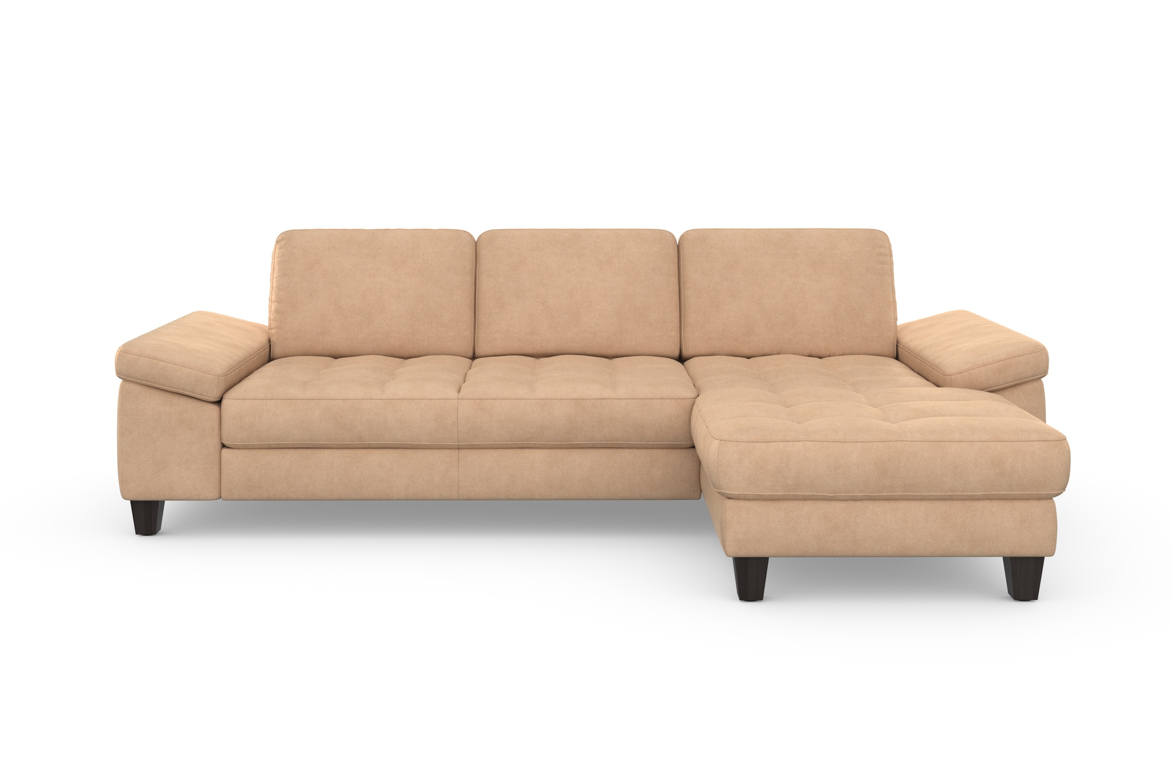 sit&more Ecksofa »Westham L-Form« Recamiere, mit oder ohne Bettfunktion, Bettkasten, Füße wengefarben