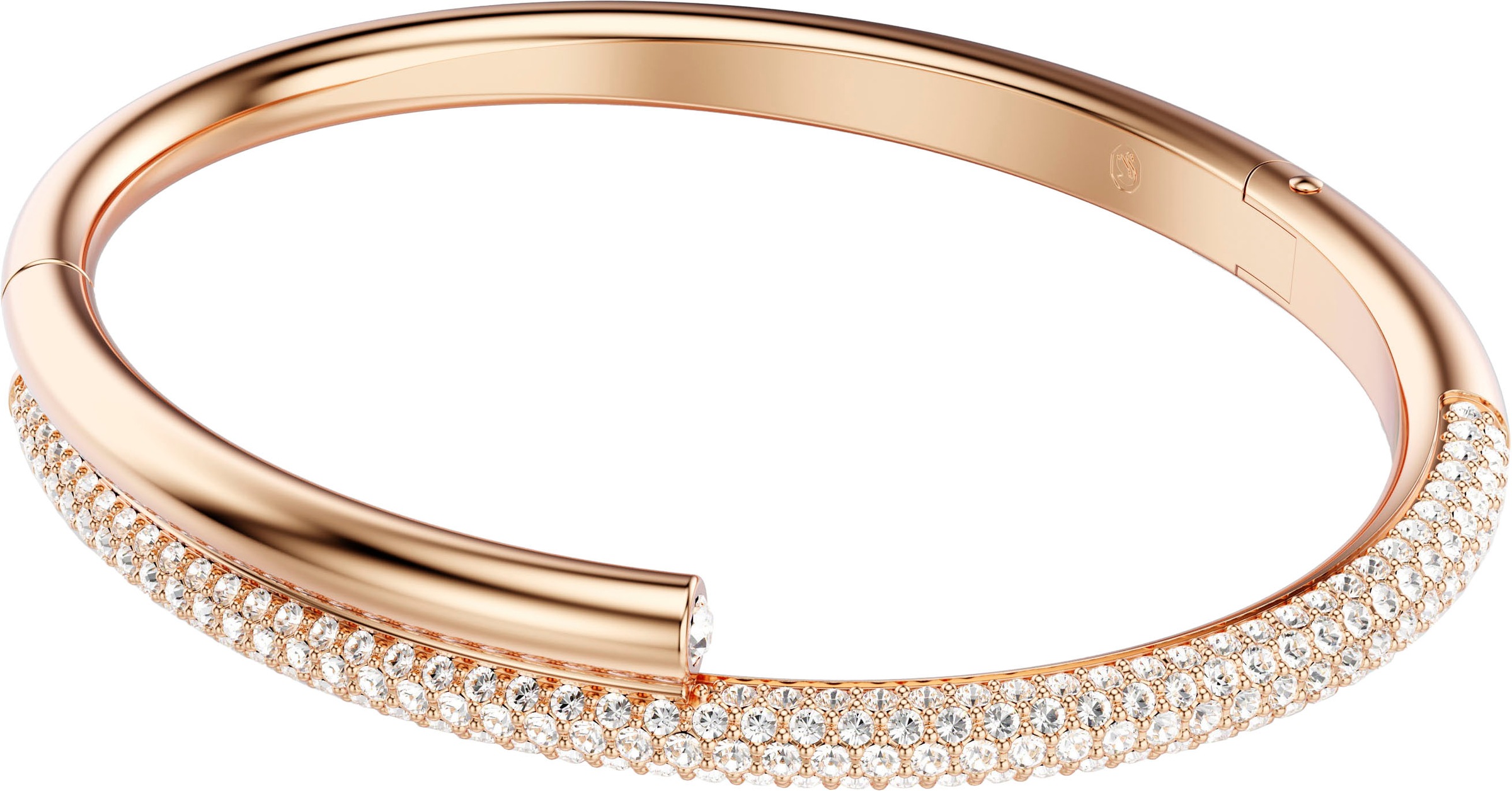 Swarovski Dextera Bangle Rose Gold White Crystal L 2