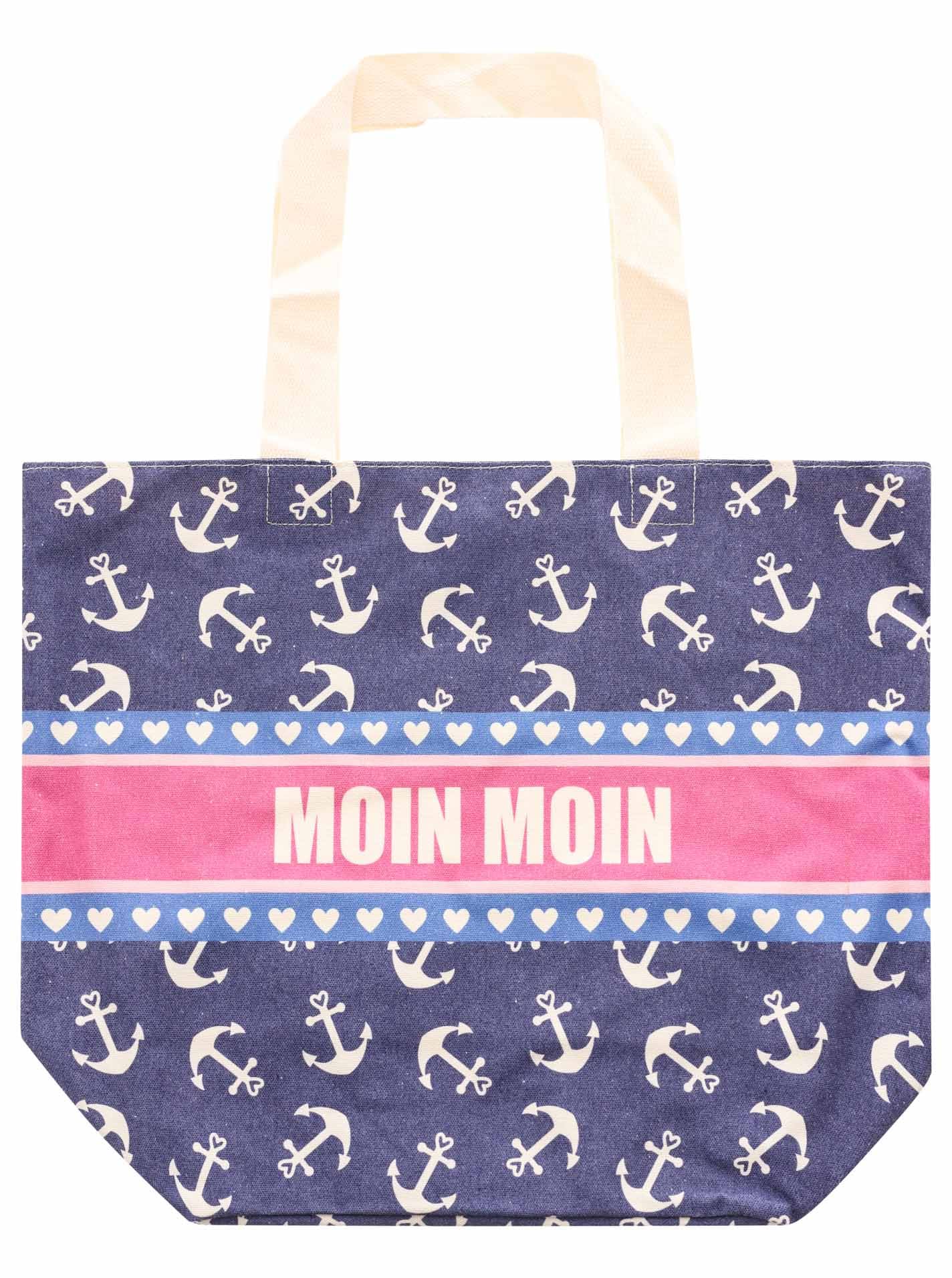 Zwillingsherz Tragetasche Stofftasche mit Henkel, bunter Mustermix