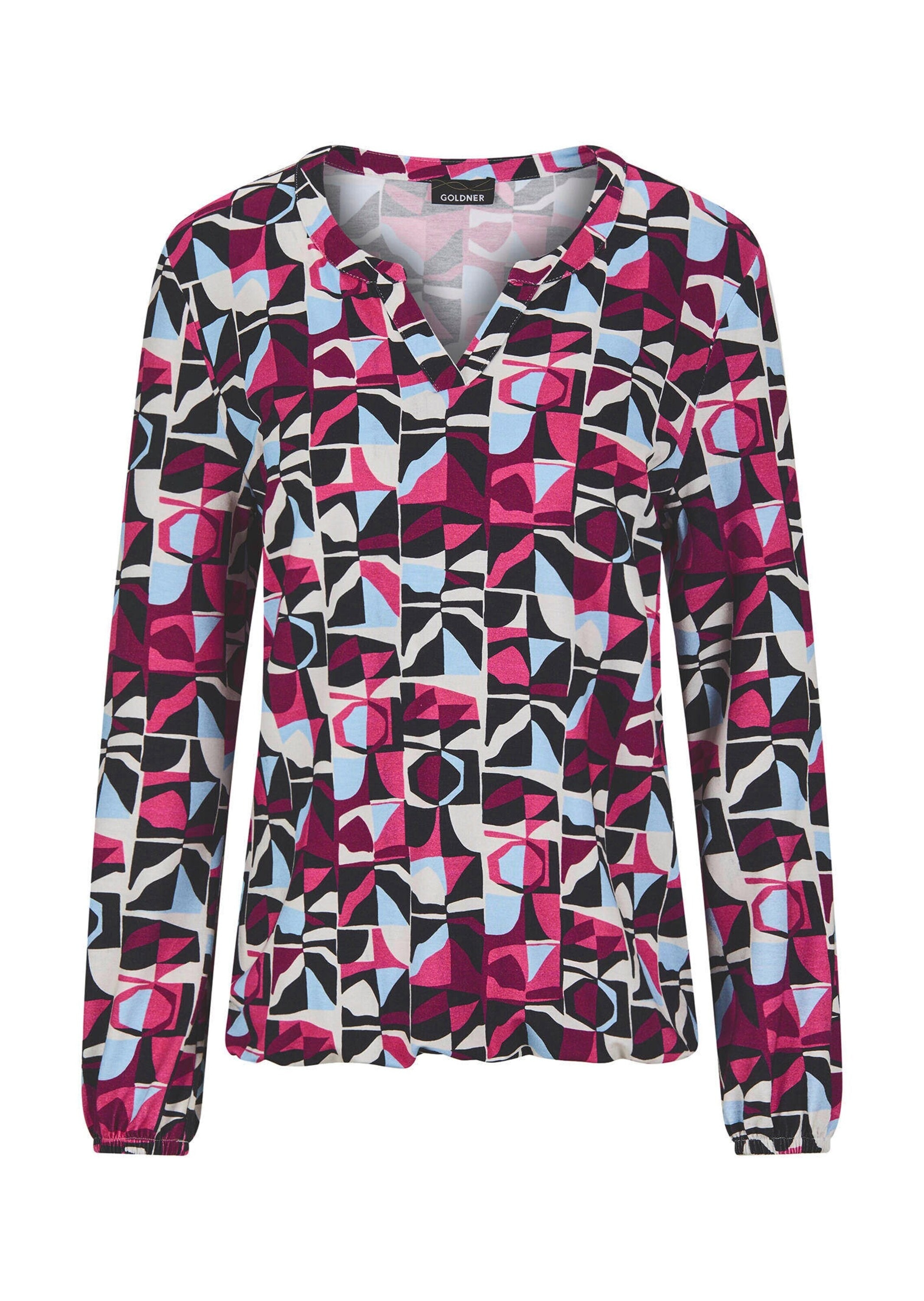 GOLDNER Print-Shirt "Kurzgröße Druckshirt aus Viskose mit Rundhals" Grafisc günstig online kaufen