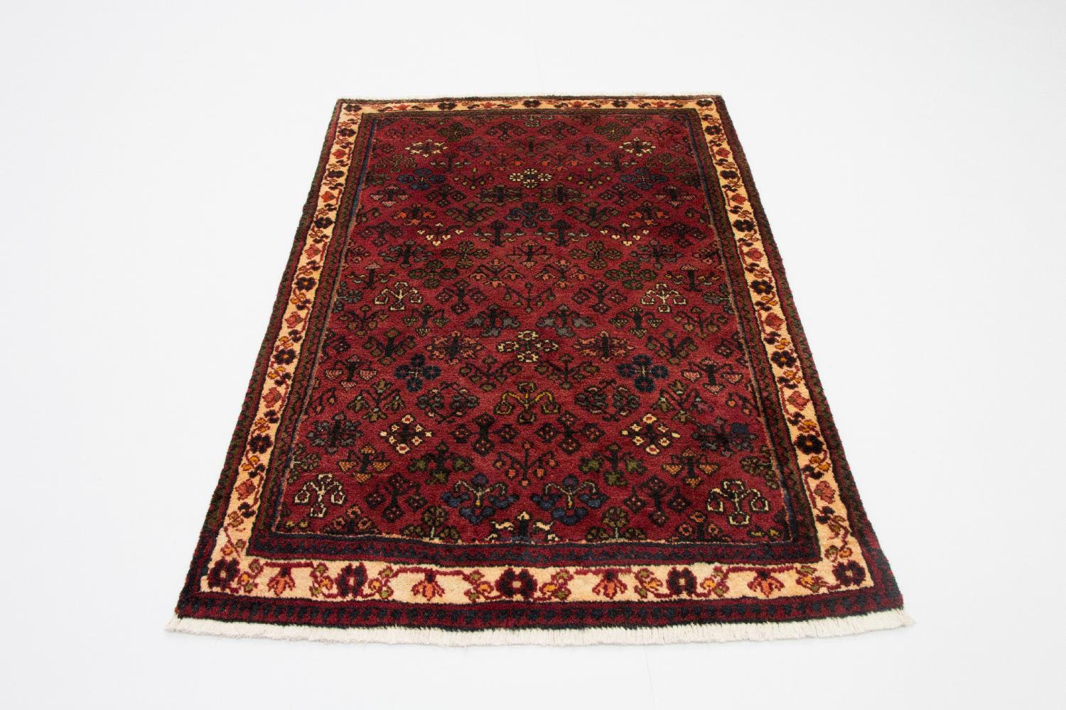 morgenland Wollteppich »Hosseinabad Teppich handgeknüpft rot«, rechteckig, handgeknüpft