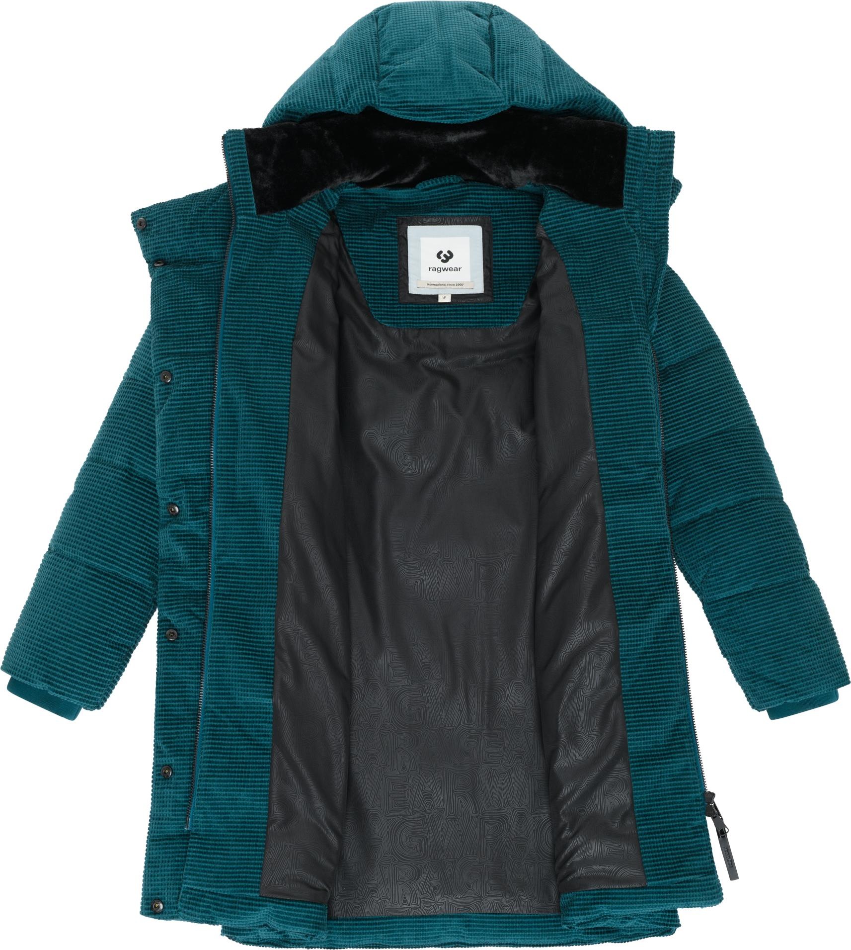 Ragwear Wintermantel »Pavla Cordy YOUMODO«, Wasserdichter Steppmantel in Kord-Optik