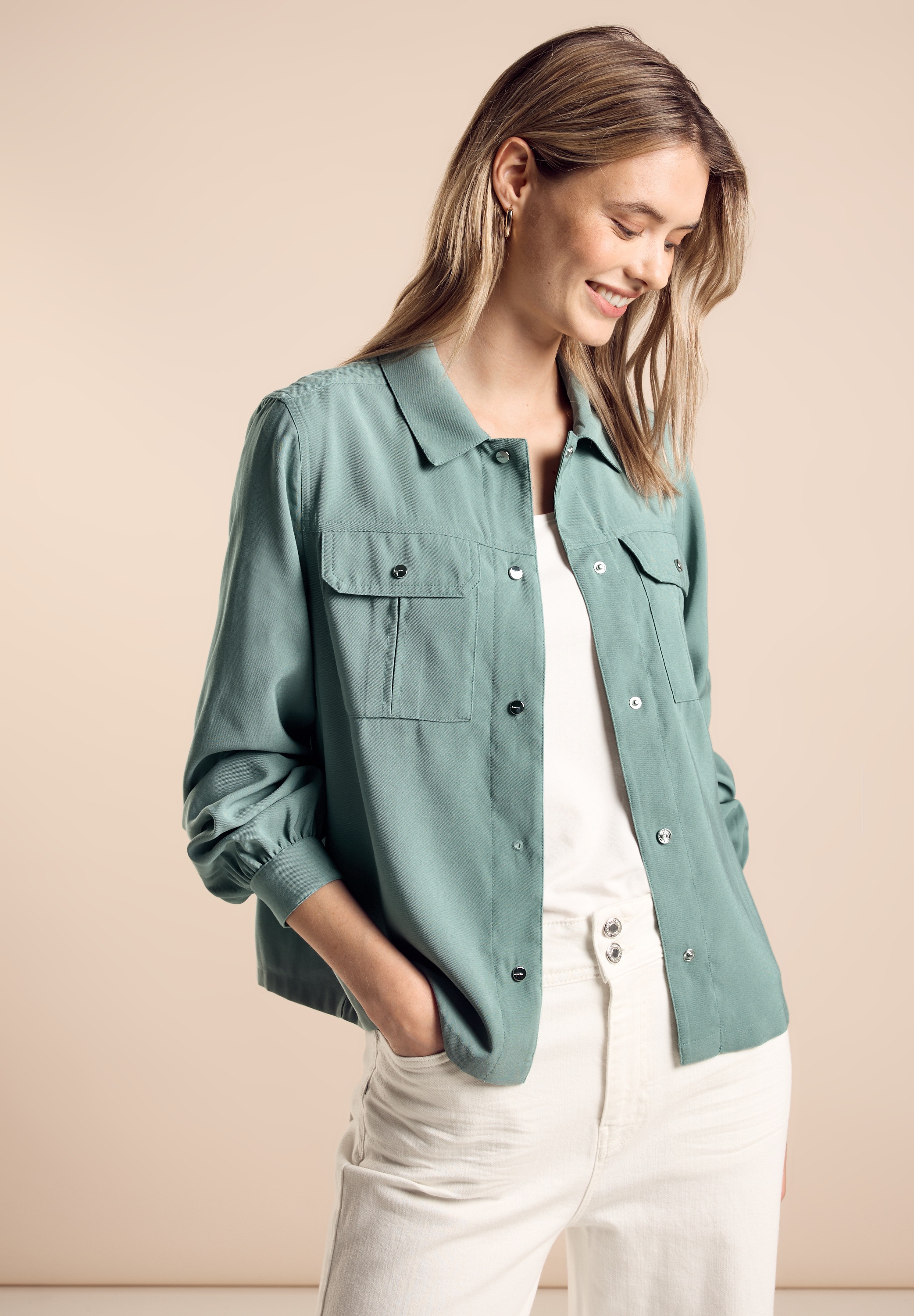 STREET ONE Blouson ohne Kapuze in angenehmen Materialmix