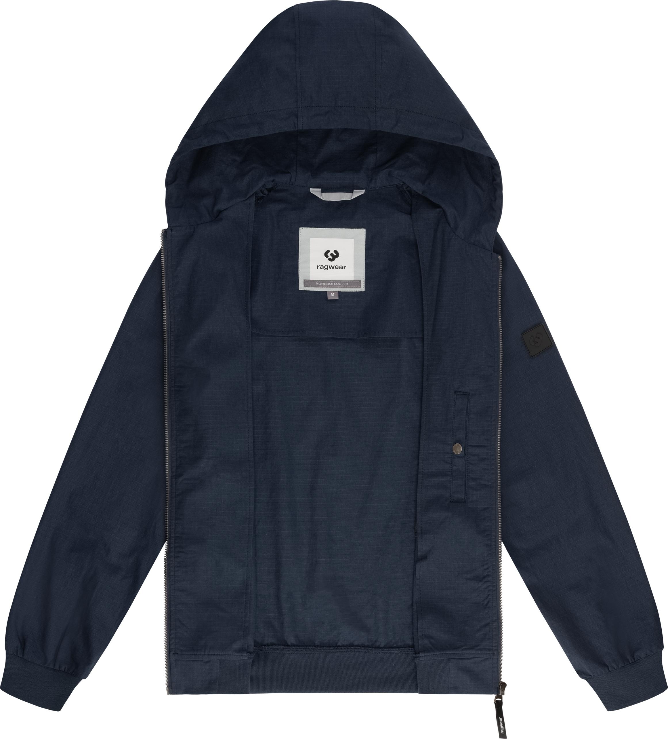 Ragwear Outdoorjacke »Garoo«, mit Kapuze, Stylische Herren Übergangsjacke aus Ripstop-Material
