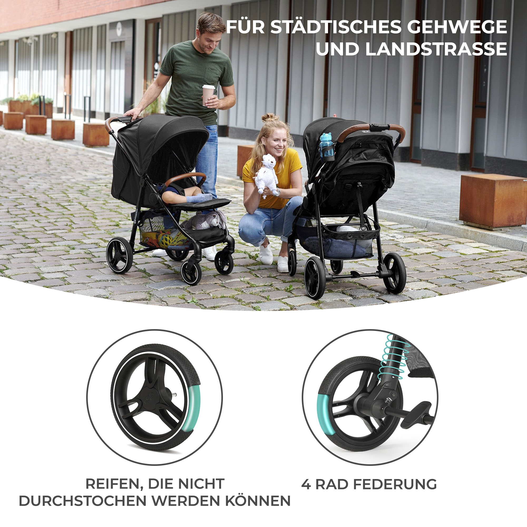 Kinderkraft Kinder-Buggy »GRANDE PLUS«, 22 kg