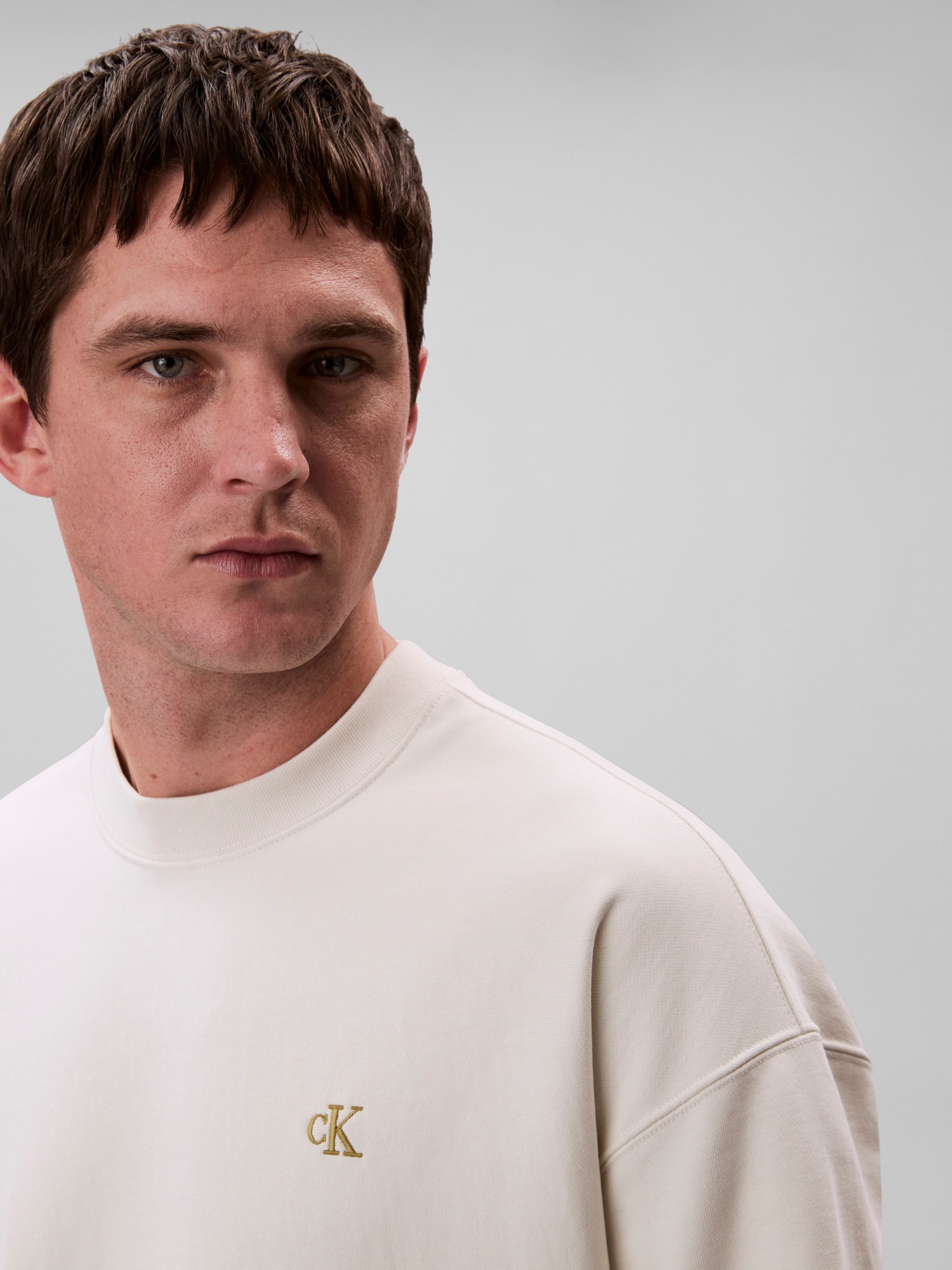 Thumbnail - Calvin Klein Jeans Sweatshirt "PRMM TRRY MNGRM CN S" Mit Rundhalsausschnitt