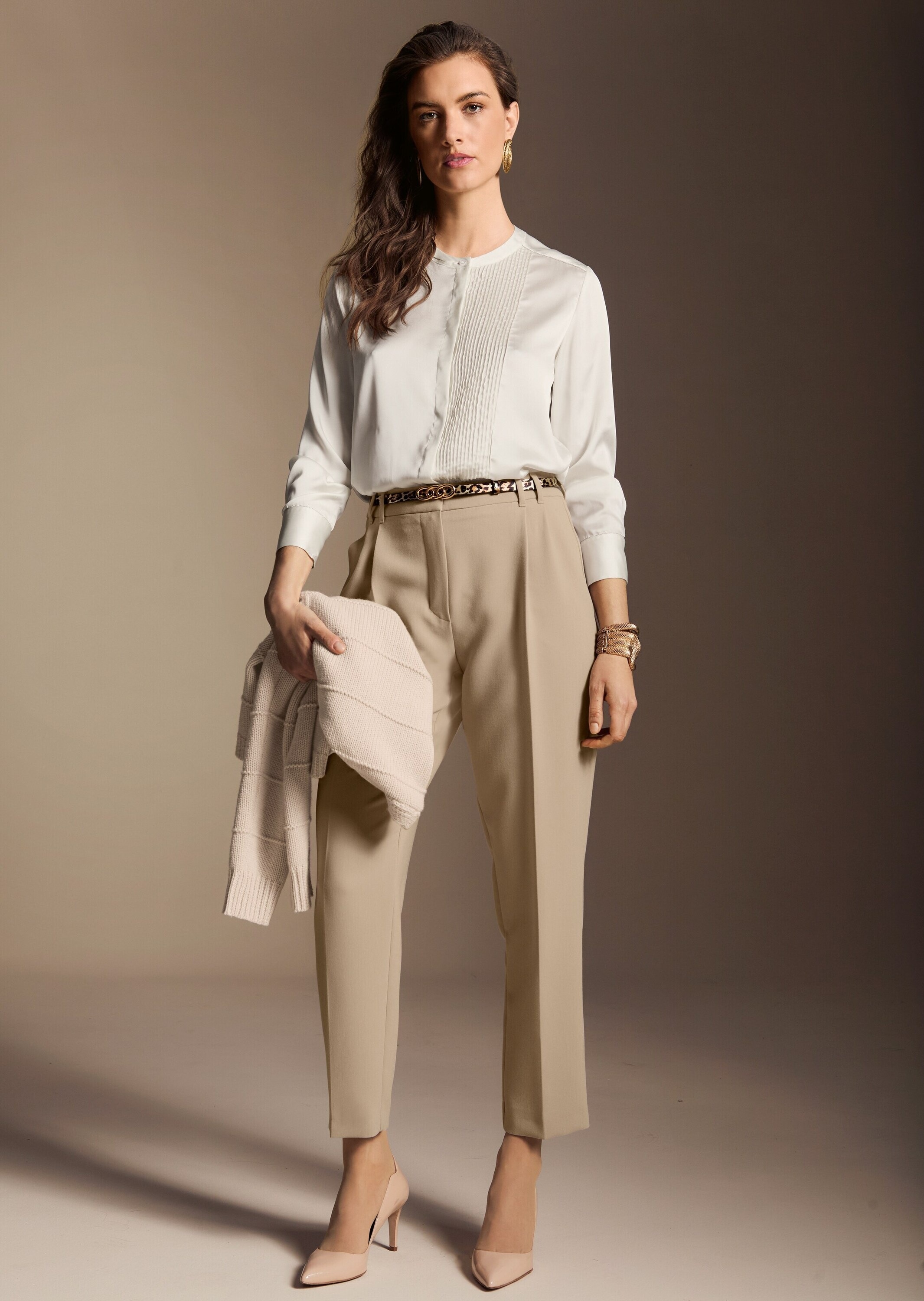 Madeleine Elegant Long Sleeve Blouse Pearl White 42 3