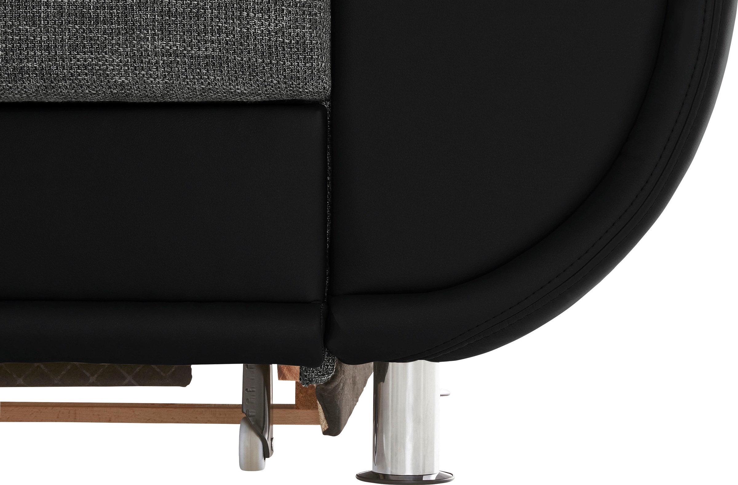 TRENDMANUFAKTUR Ecksofa »Rondo 3, zeitlos und modern, im Materialmix, L-Form«, wahlweise Federkern für hohen Sitzkomfort, wahlweise Bettfunktion