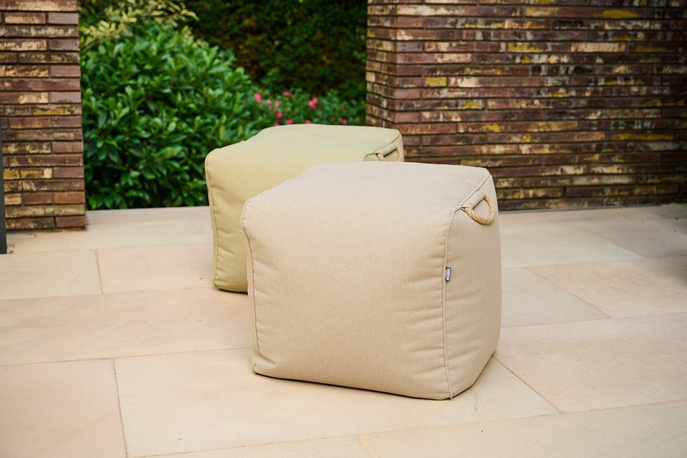 Siena Garden Sitzhocker »Integral Hocker 46 x 48 x 46 cm, Farbe pistache« Meliert, Bezug aus 100% Polyester, PE-beschichtet