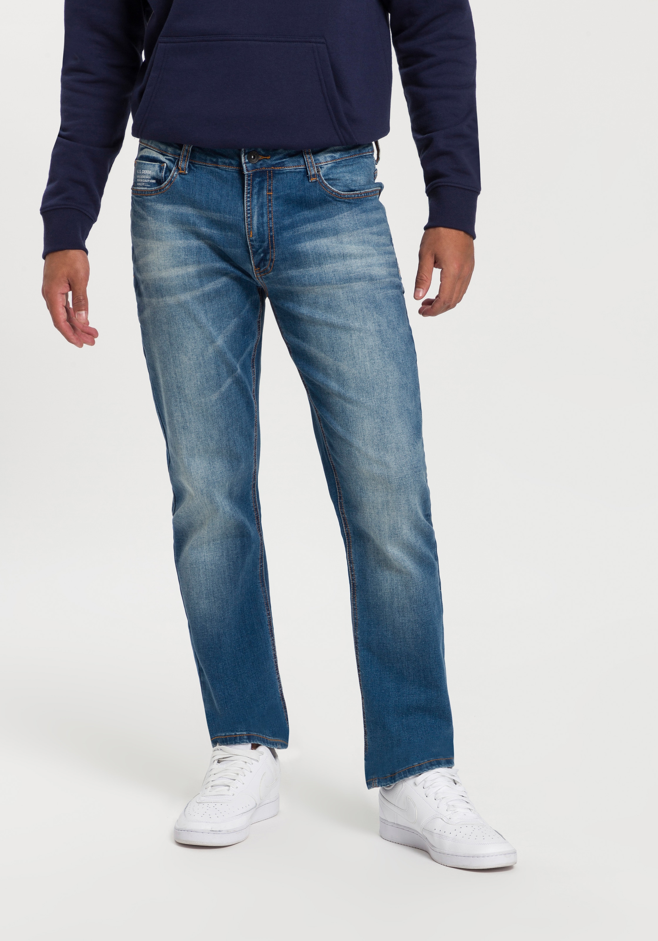 H.I.S Straight-Jeans "DIX", gerade Beinform, niedrige Leibhöhe, Used-Waschu günstig online kaufen