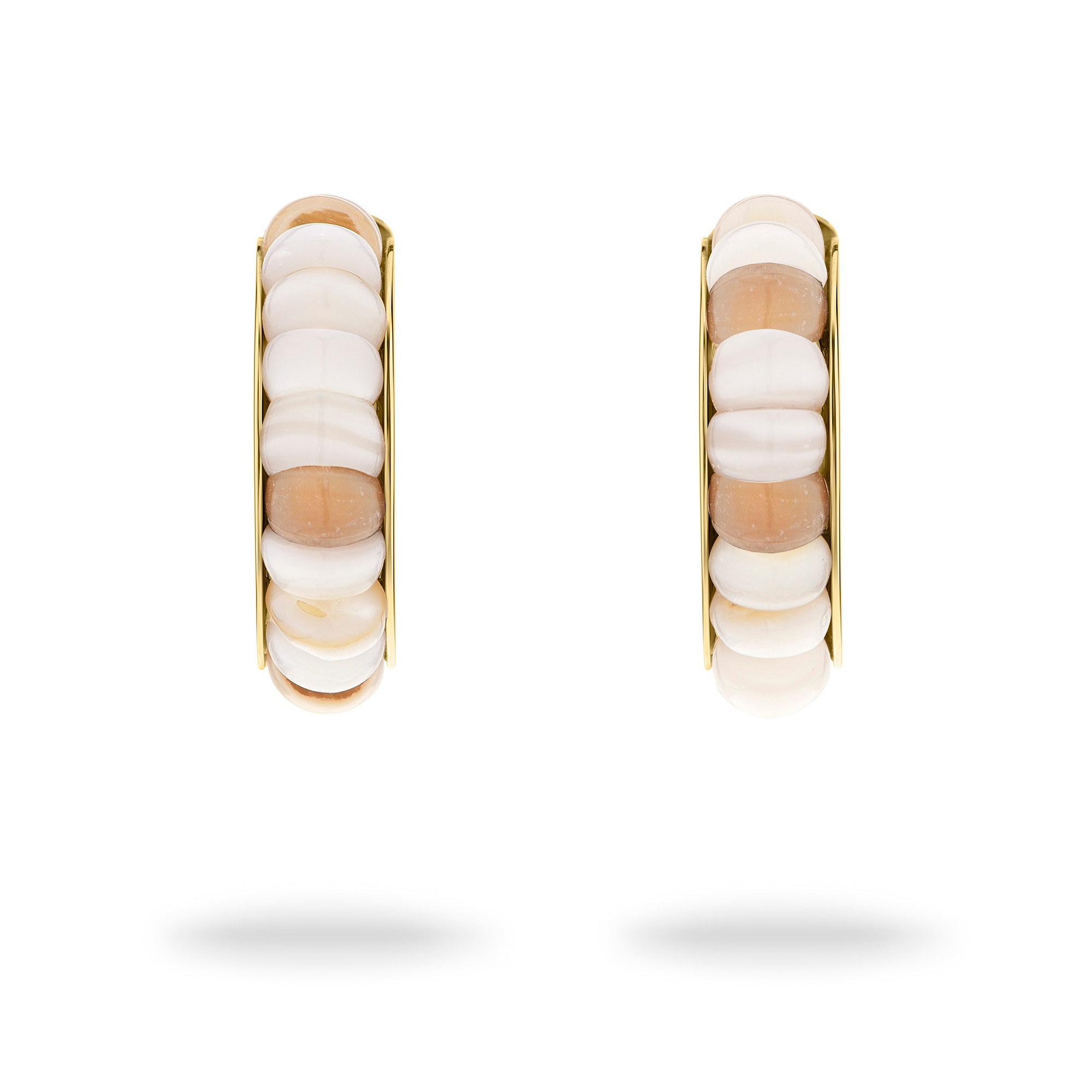 Tamaris Paar Creolen »Schmuck Geschenk Edelstahl Ohrringe All About Beads«, mit Naturstein